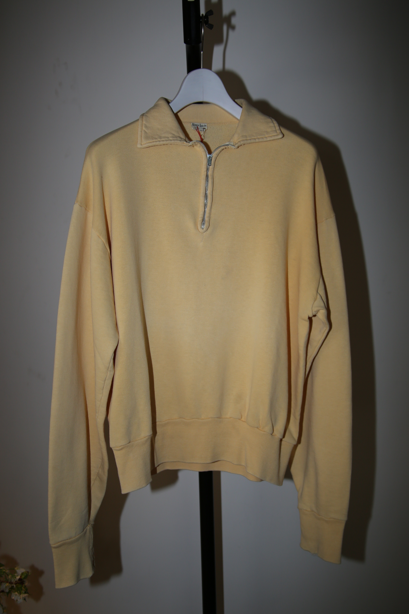 1950 VINTAGE / HALF ZIP SWEAT POLO IN CREAM - SIZE L – fernweh