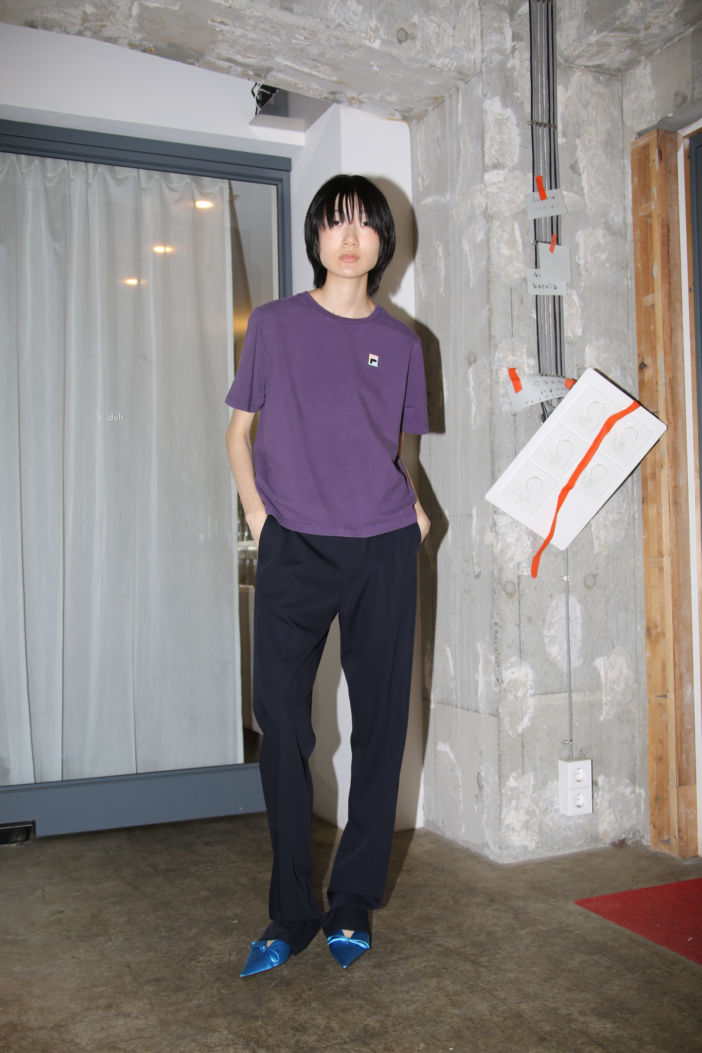 1990 FILA / ONE POINT SHORT BOXY T-SHIRT IN PURPLE – fernweh