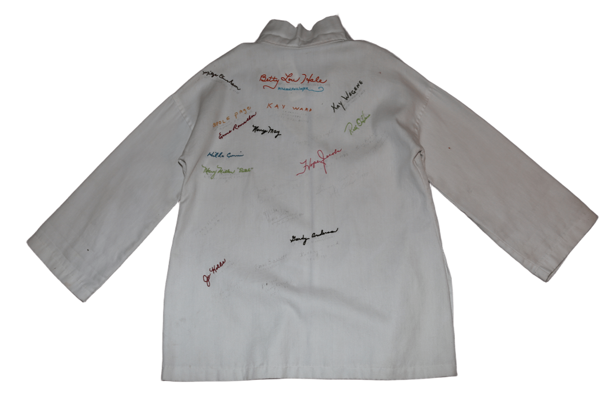 1970 VINTAGE / ZIP UP JACKET WITH MEMORIAL CHAIN STITCH EMBROIDERY