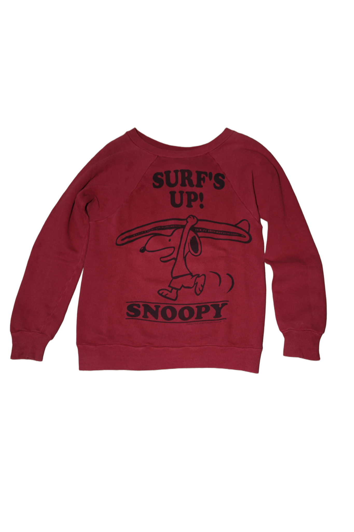 1970 VINTAGE / SNOOPY SWEAT SHIRT IN BURGUNDY