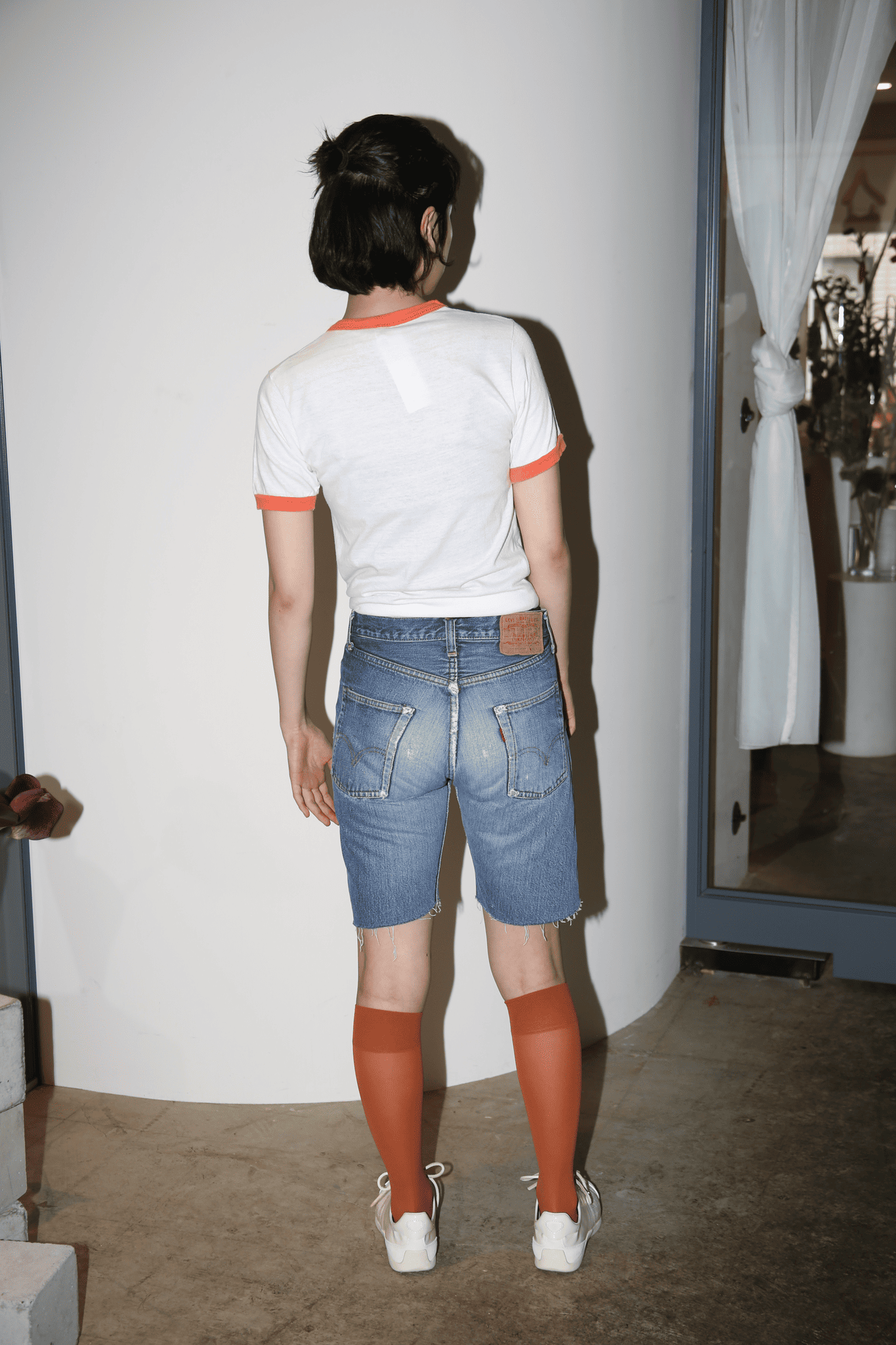 1970 LEVIS / 501 ROKU-ROKU SINGLE: CUT OFF DENIM SHORTS