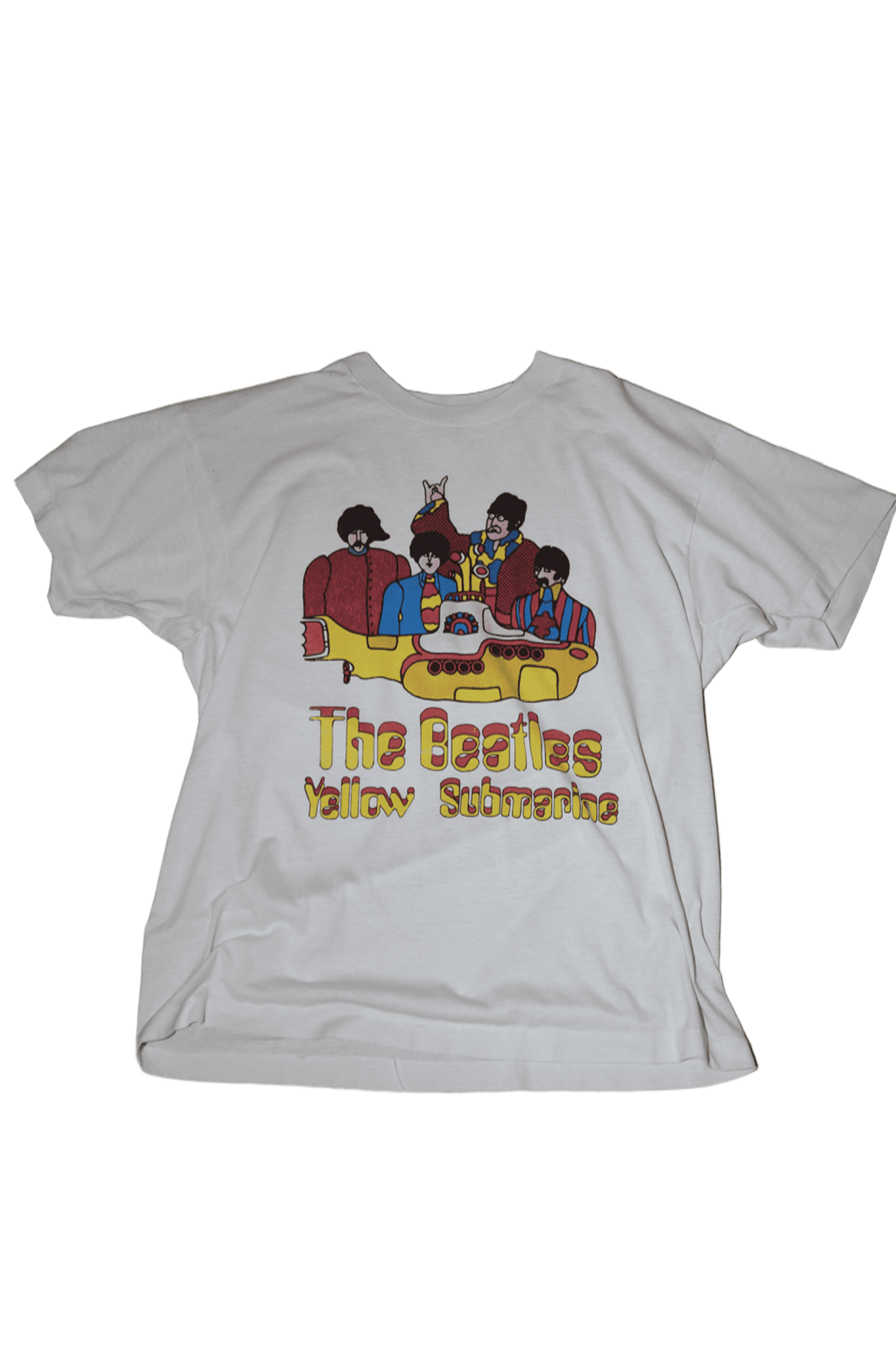 1980 VINTAGE / PRINT T-SHIRT: YELLOW SUB MARINE BY BEATLES