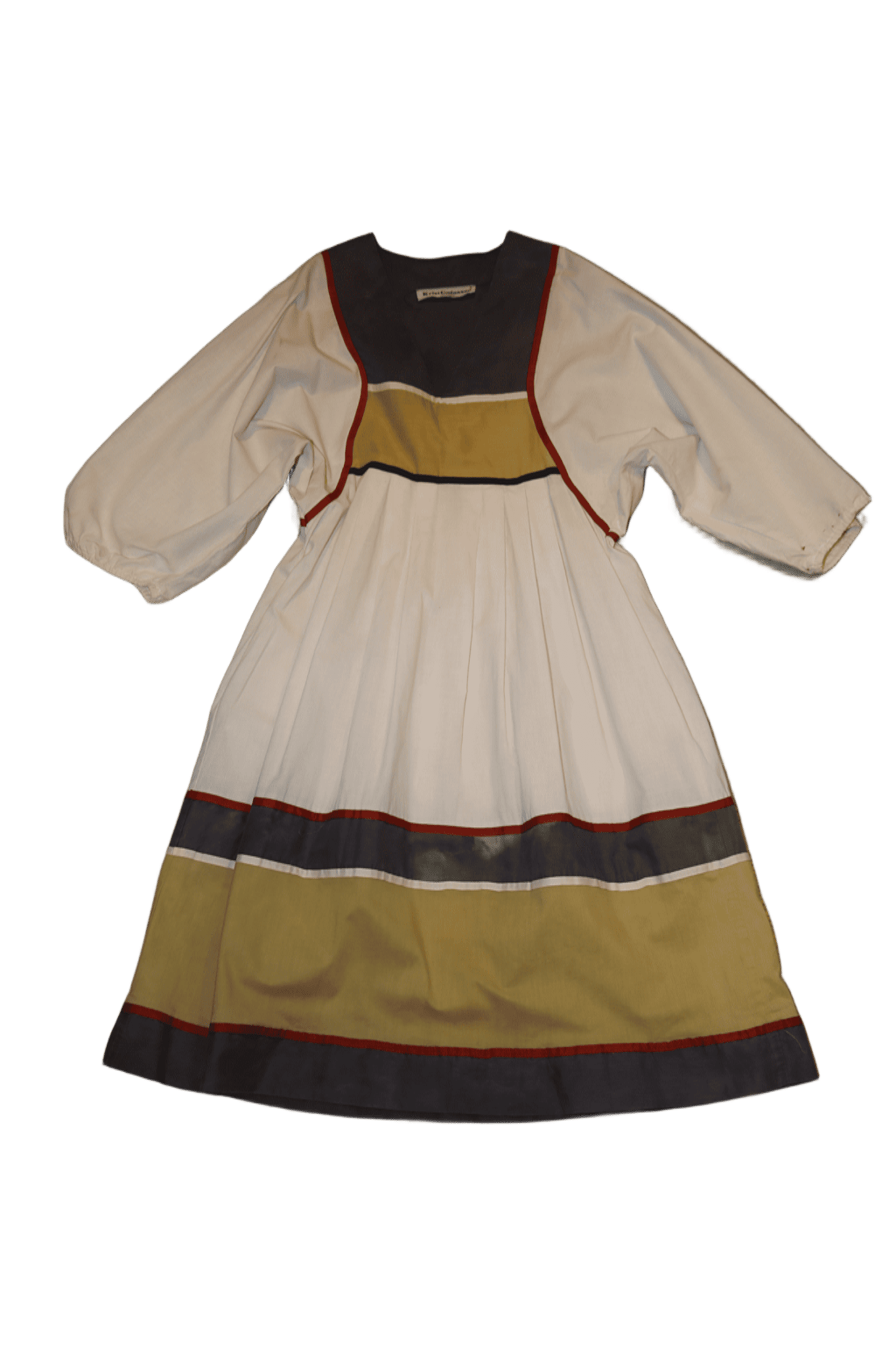 1970 KRIST GUNDNASON / INDIAN STYLE BOHO DRESS IN COTTON