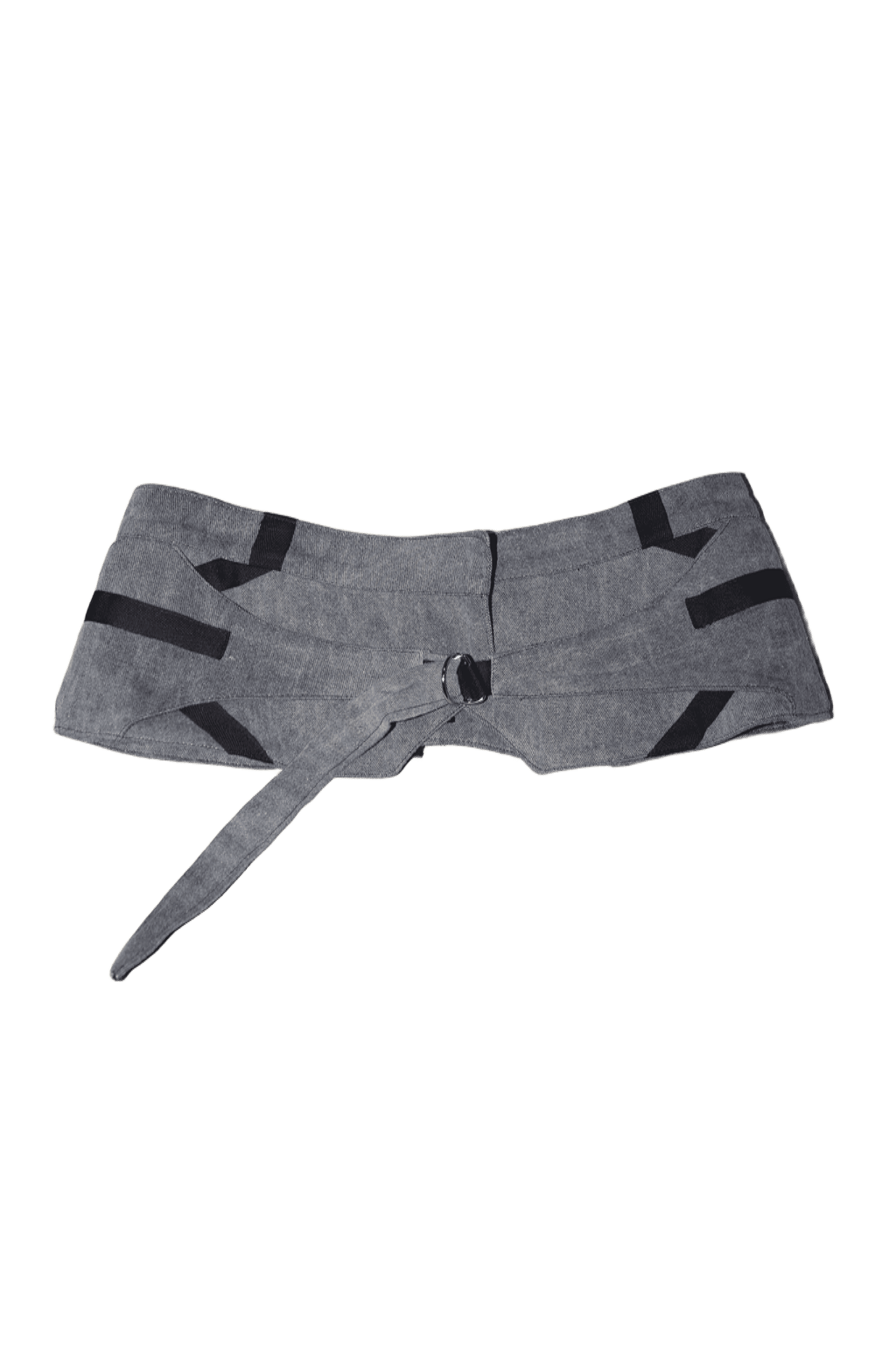 PAULA CANOVAS DEL VAS / STRAP BELT IN GRAY DENIM