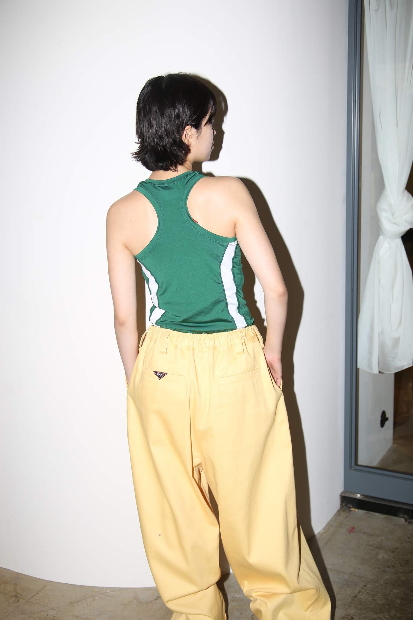 1990 VINTAGE / ACTIVE JERSEY TANK TOP IN GREEN