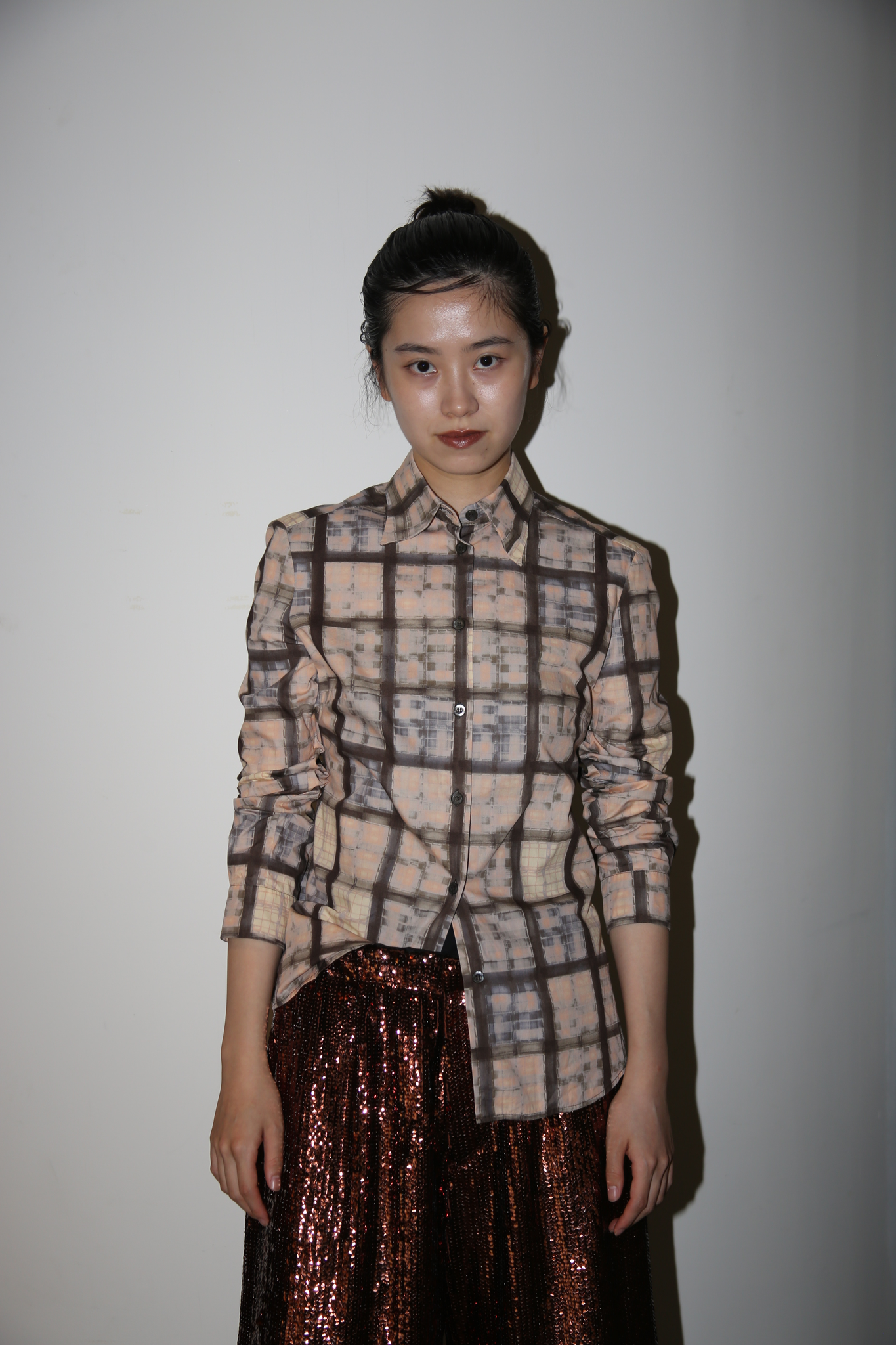 2000 MIU MIU / trompe-l'oeil COTTON SHIRT
