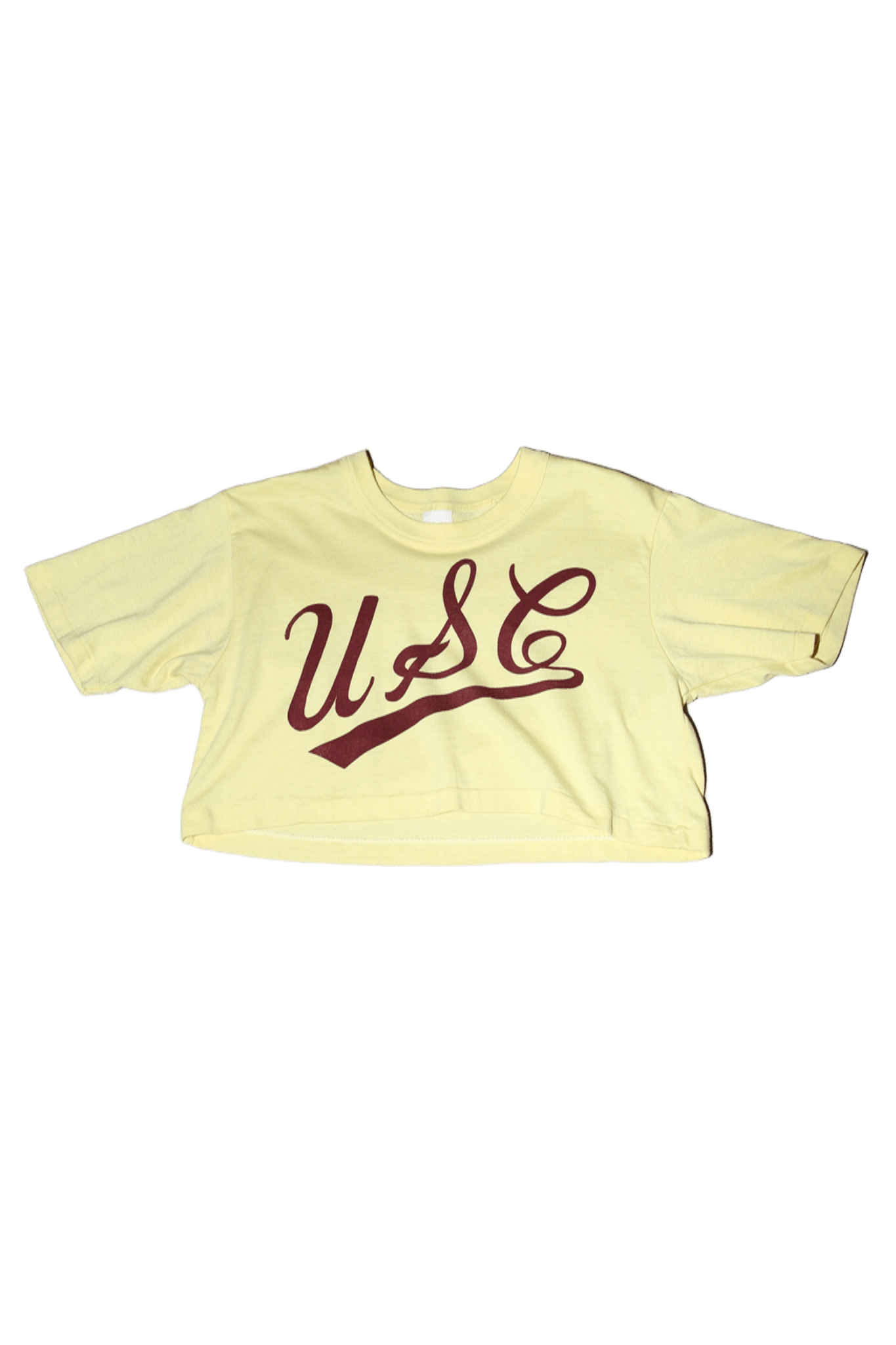 1980 VINTAGE / CROPPED T-SHIRT IN YELLOW