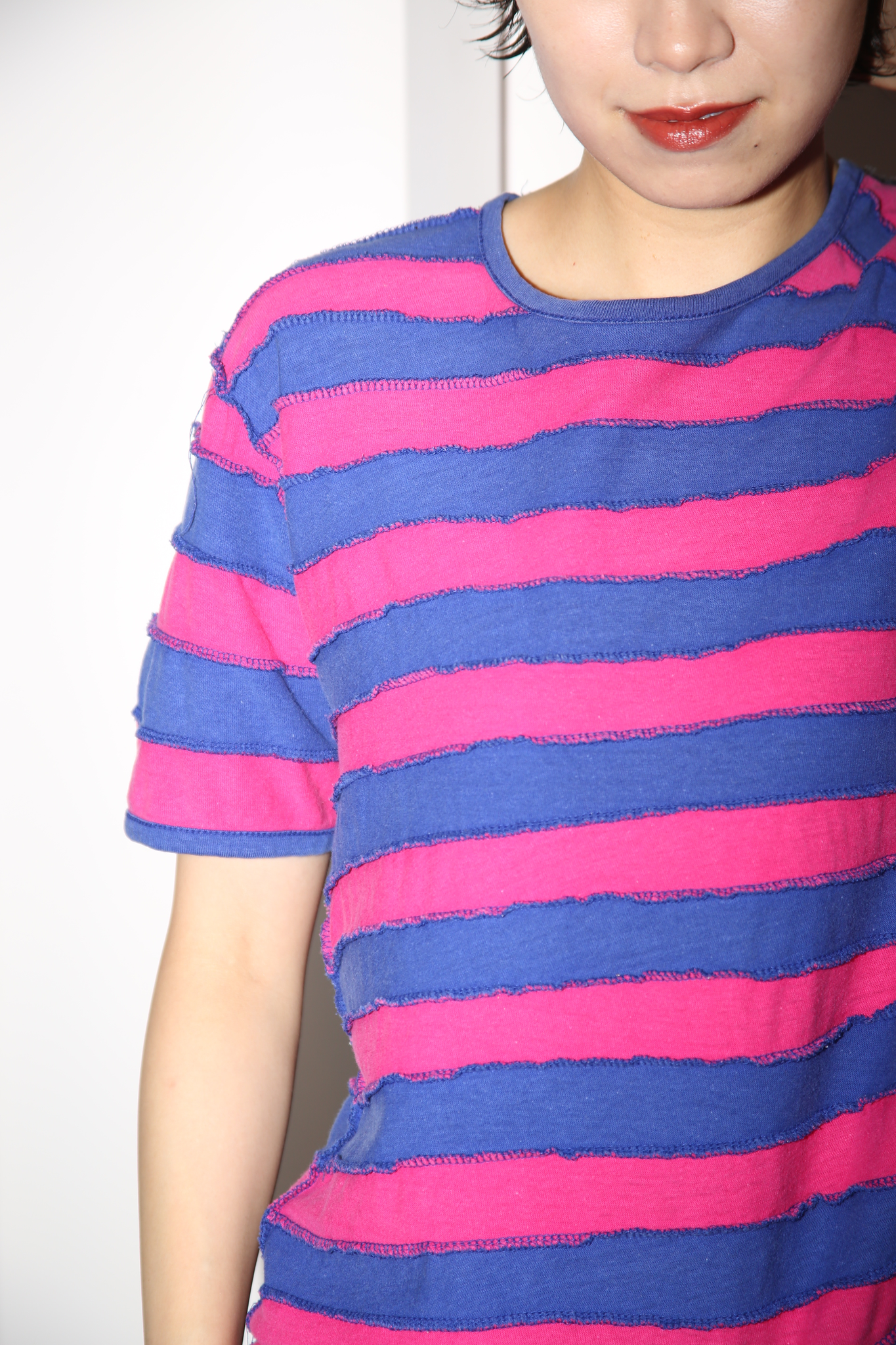 1990 TRICOT COMME DES GARCONS / PATCH WORK BORDER T-SHIRT