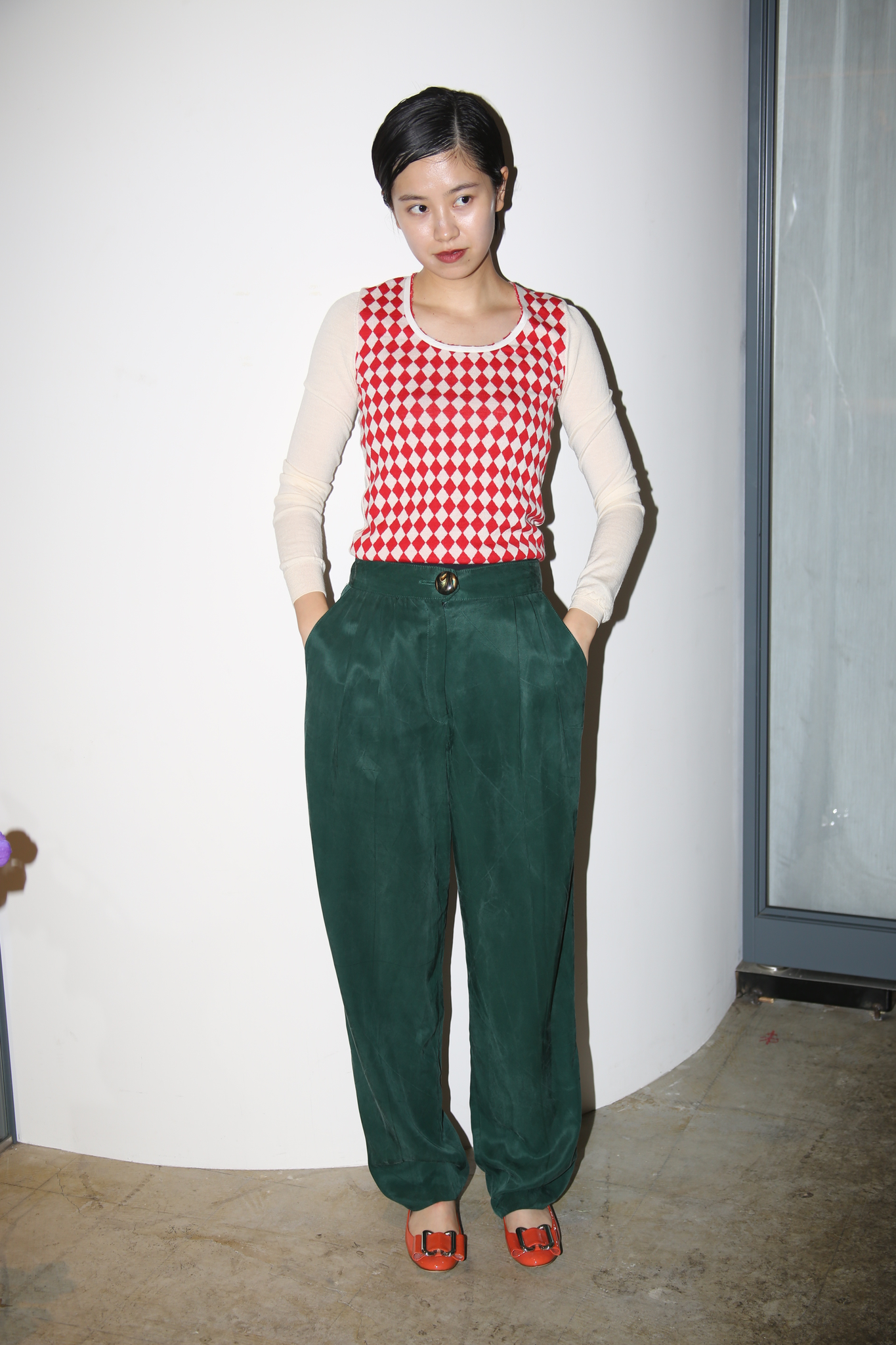 2000 PRADA / ARGYLE KNIT SEW IN COTTON