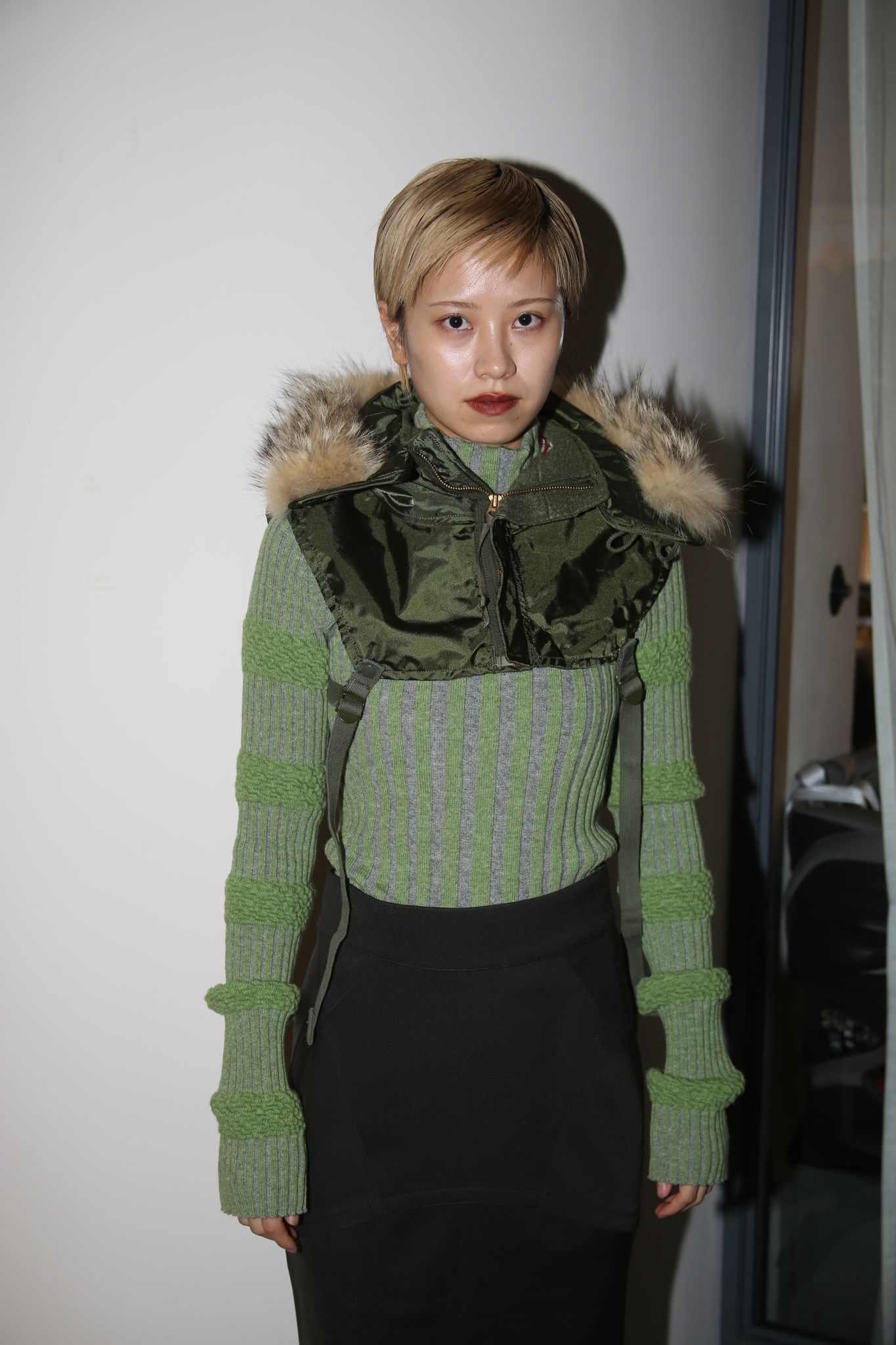 PAULA CANOVAS DEL VAS / RIBBED KNIT TOP IN GREEN