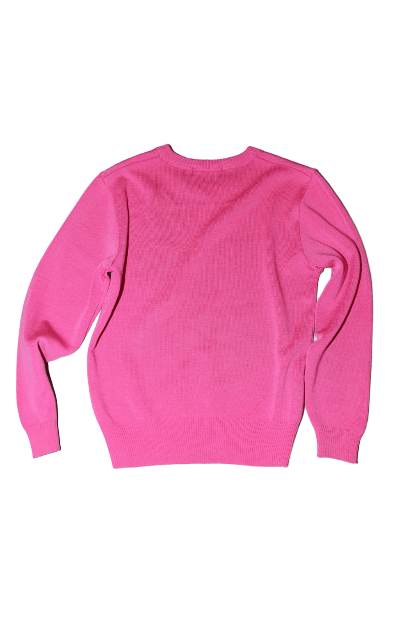 1980 VALENTINO / SKELTON LOGO JACQUARD WOOL SWEATER IN PINK