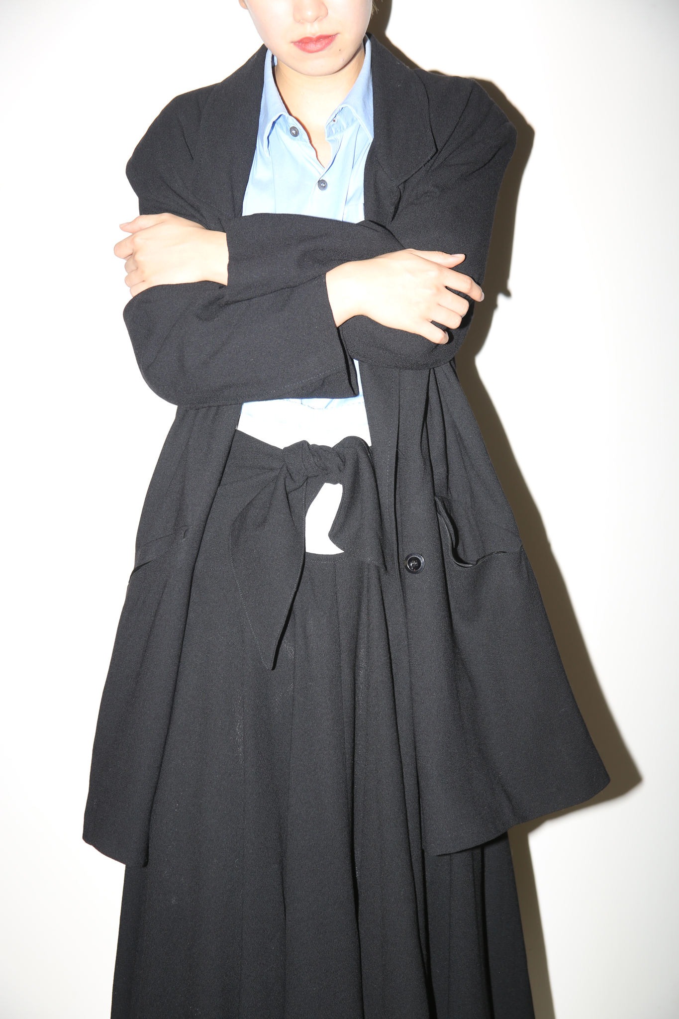 1980 BETTY JACKSON / OVER SIZE JACKET WITH SKIRT SET UP IN WOOL GEOGETTE