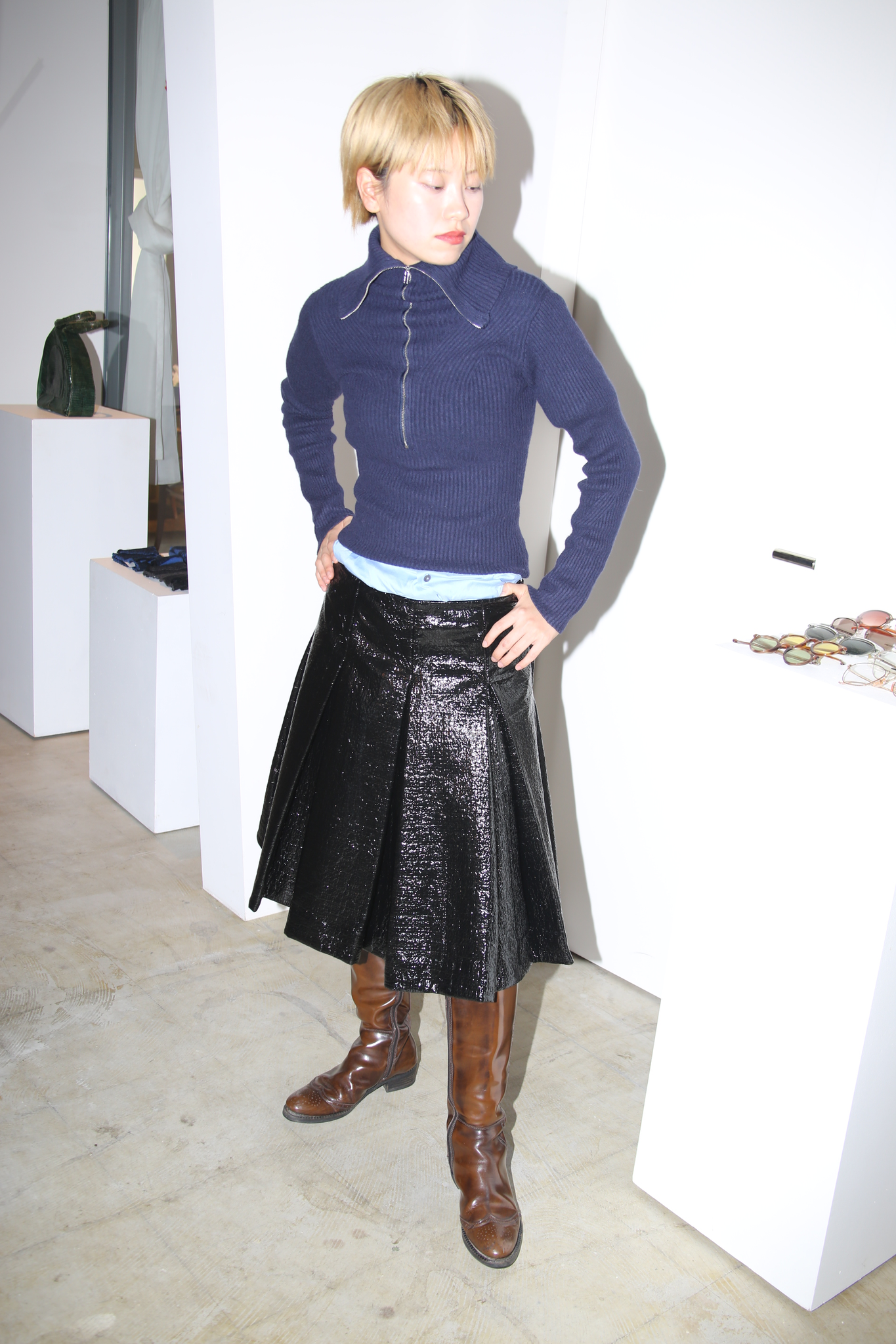 2010 SANDRO / RIB KNIT DRIVERS SWEATER IN WOOL