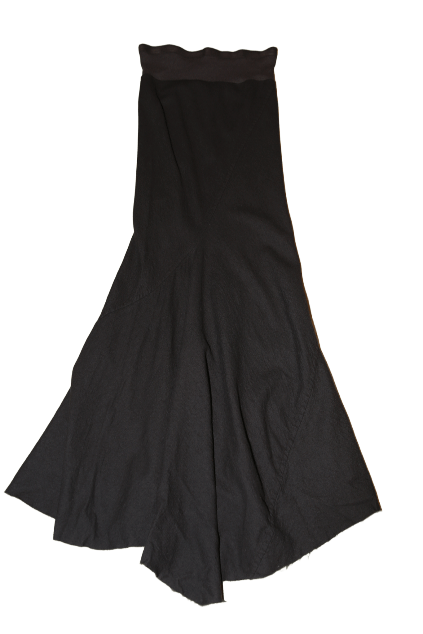 2008 RICK OWENS / BIAS CUT BARE TOP DRESS IN MILLING WOOL