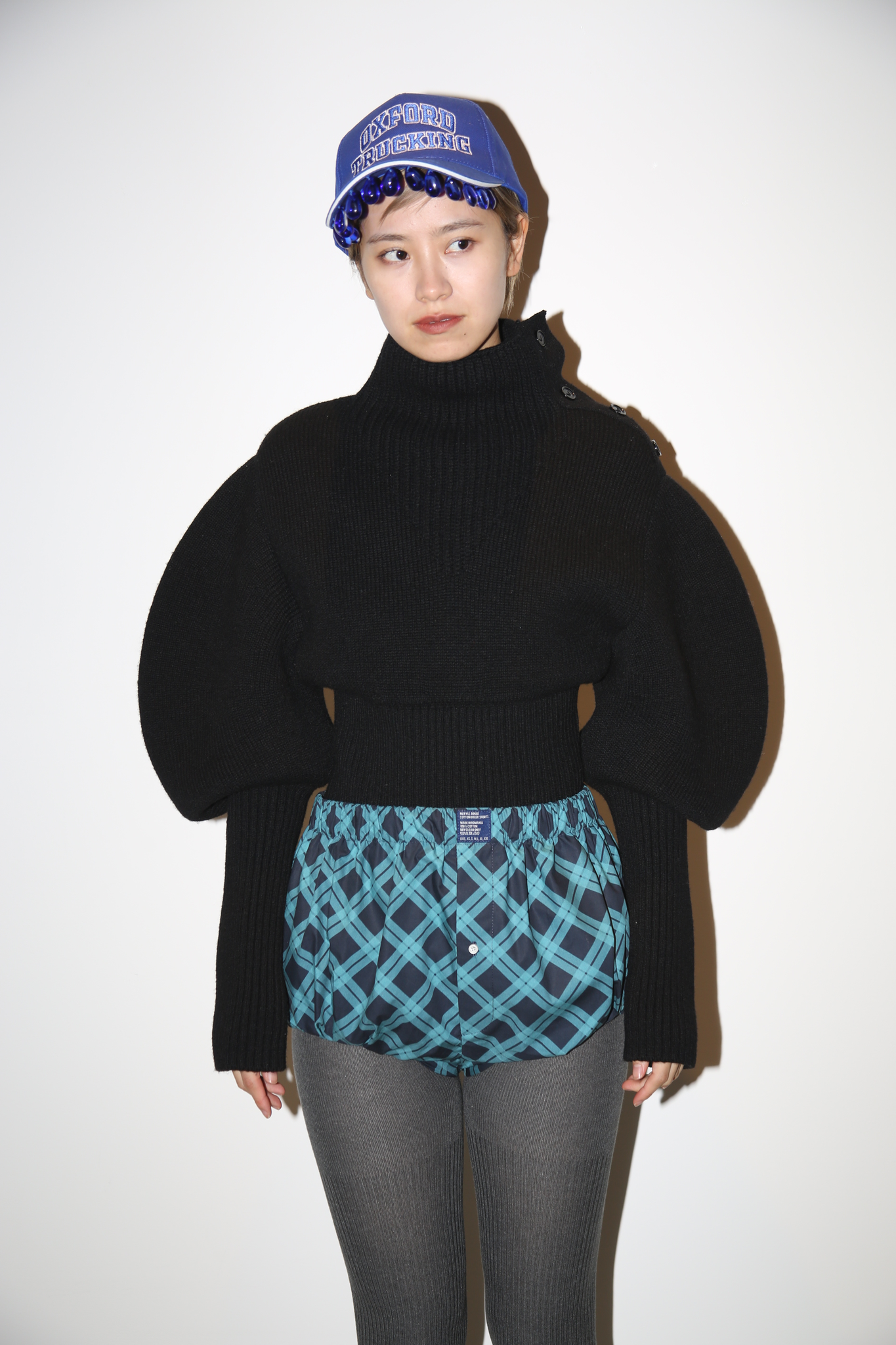 BOTTEGA VENETA / BALLOON SLEEVE WOOL SWEATER IN BLACK