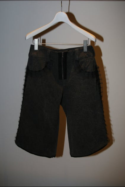 PAULA CANOVAS DEL VAS / TULLE DENIM SHORTS