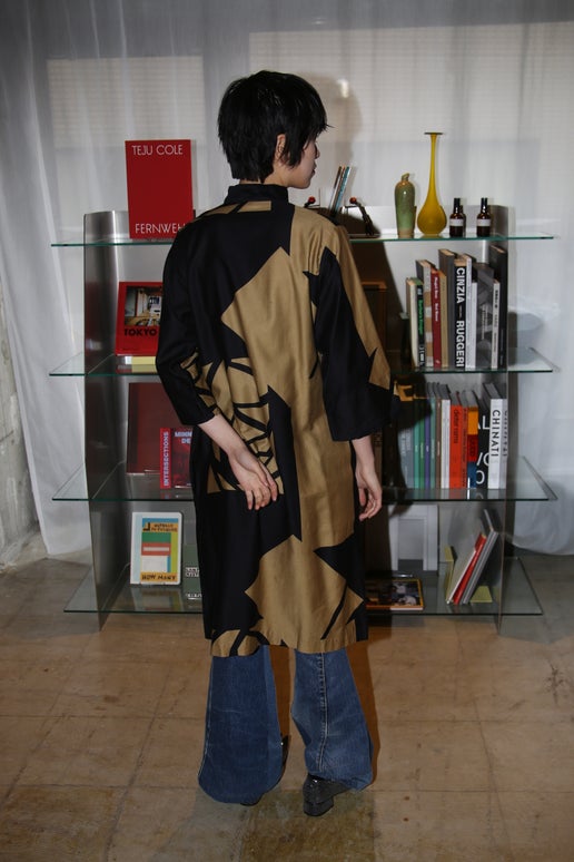 1980 PENTHOUSE GALLERY / COTTON SHIRT DRESS IN BLACK