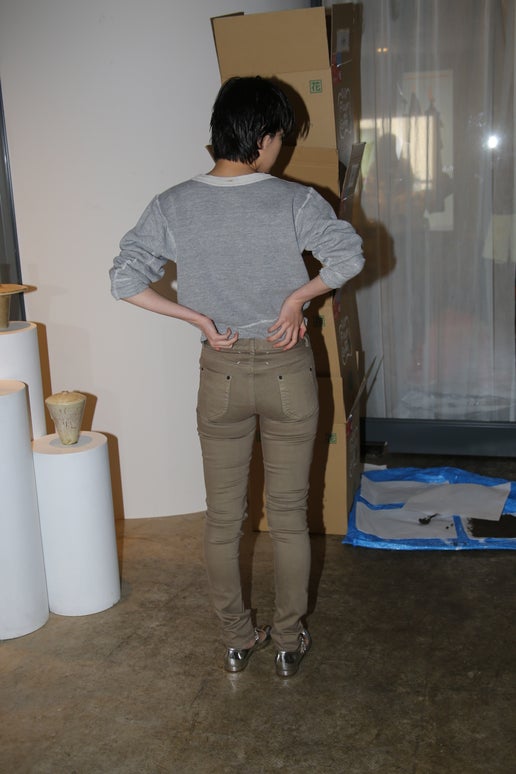 2008 MAISON MARTIN MARGIELA / STRETCH SKINNY DENIM IN BEIGE
