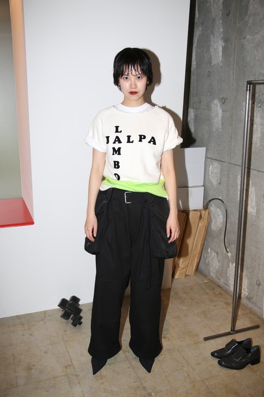 1990 VINTAGE / CUT OFF SWEAT SHIRT WITH FLOCKY PRINT