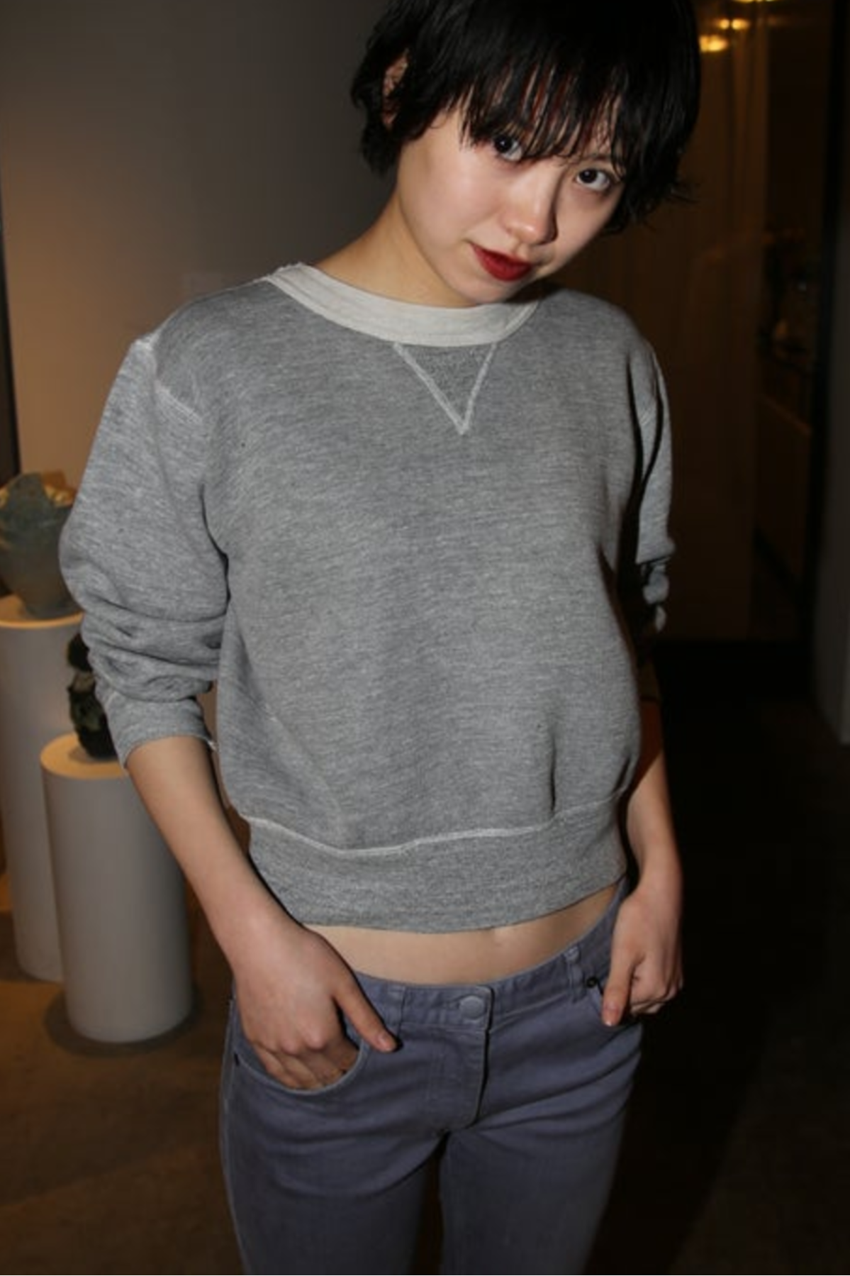 1950 RUSSEL ATHLETIC / BI COLOR SWEAT SHIRT IN ALL COTTON