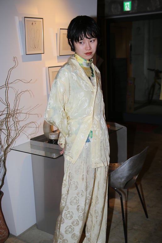 1950 VINTAGE / RAYON JACQUARD PAJAMA SET