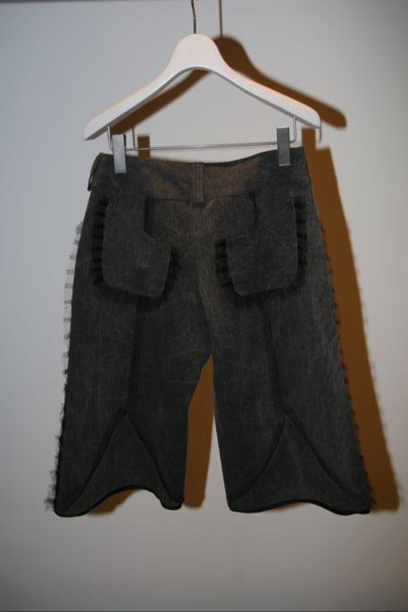 PAULA CANOVAS DEL VAS / TULLE DENIM SHORTS