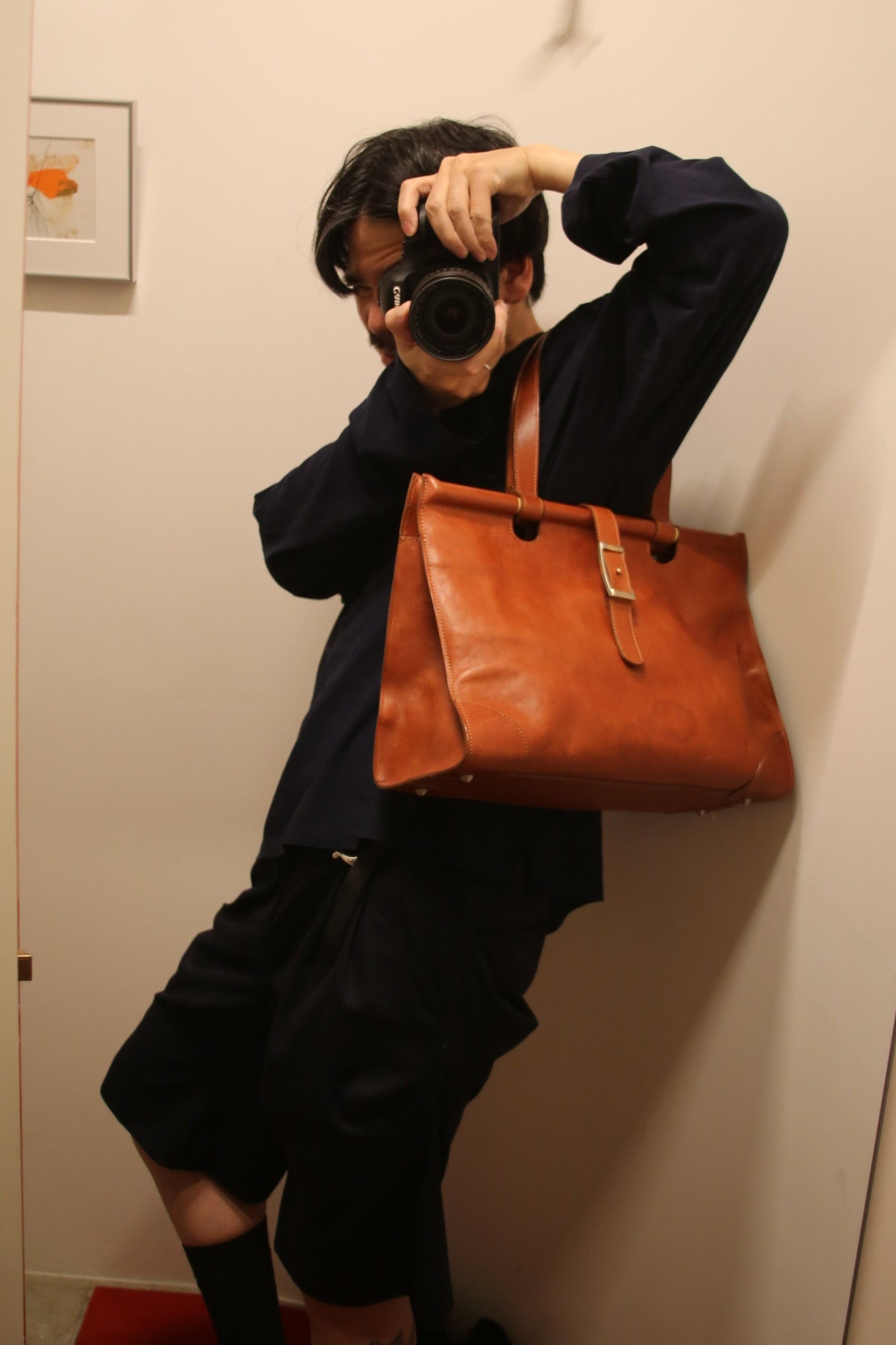 2010 MAISON MARTIN MARGIELA /  LEATHER SHOPPING BAG : REPRODUCTION FROM 1976 DUBLIN