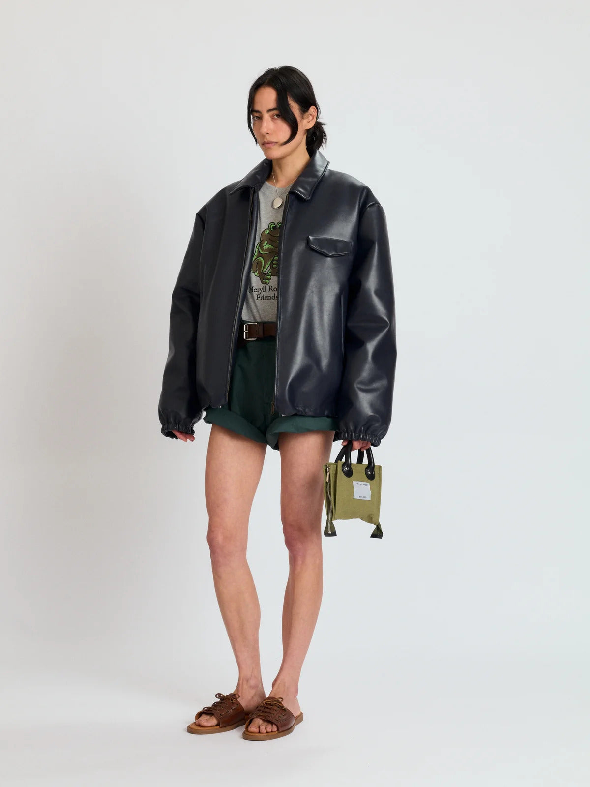 MERYLL ROGGE / Leather Bomber Jacket