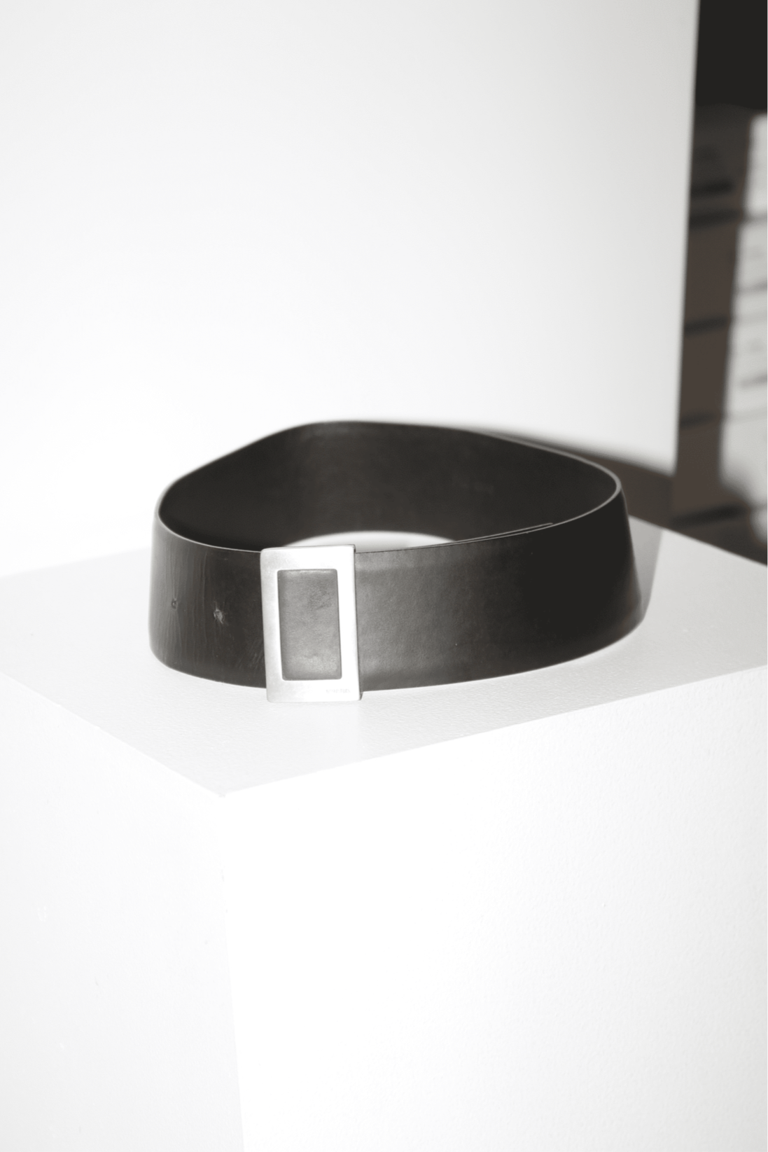 PRADA / LEATHER WIDE BELT