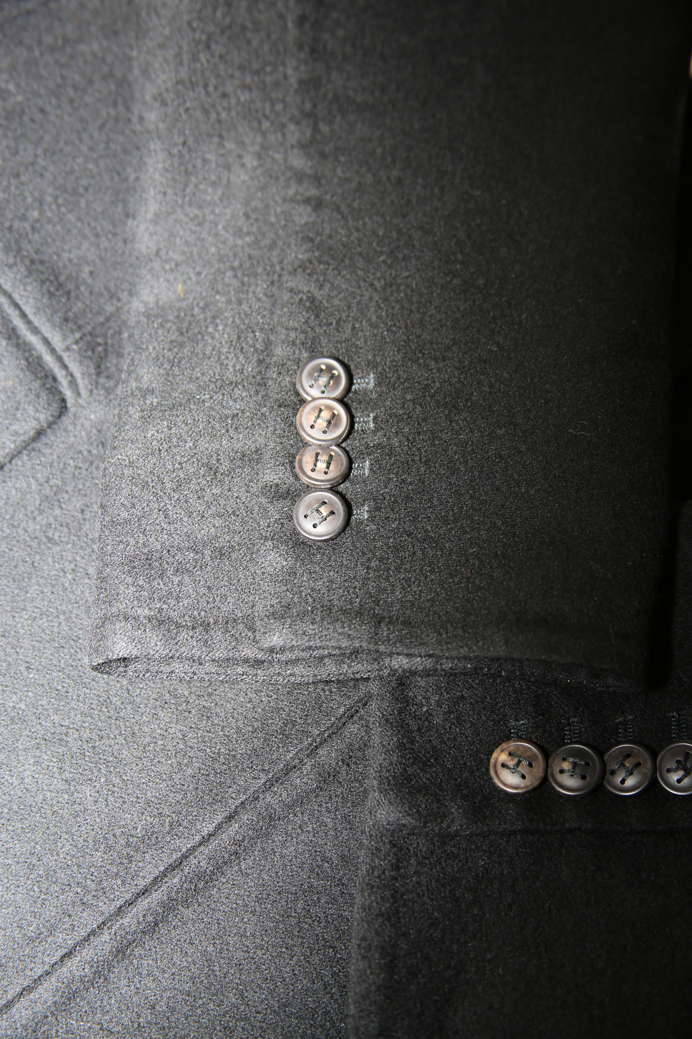 1997-2003 HERMES / CASHMERE LONG JACKET IN BLACK