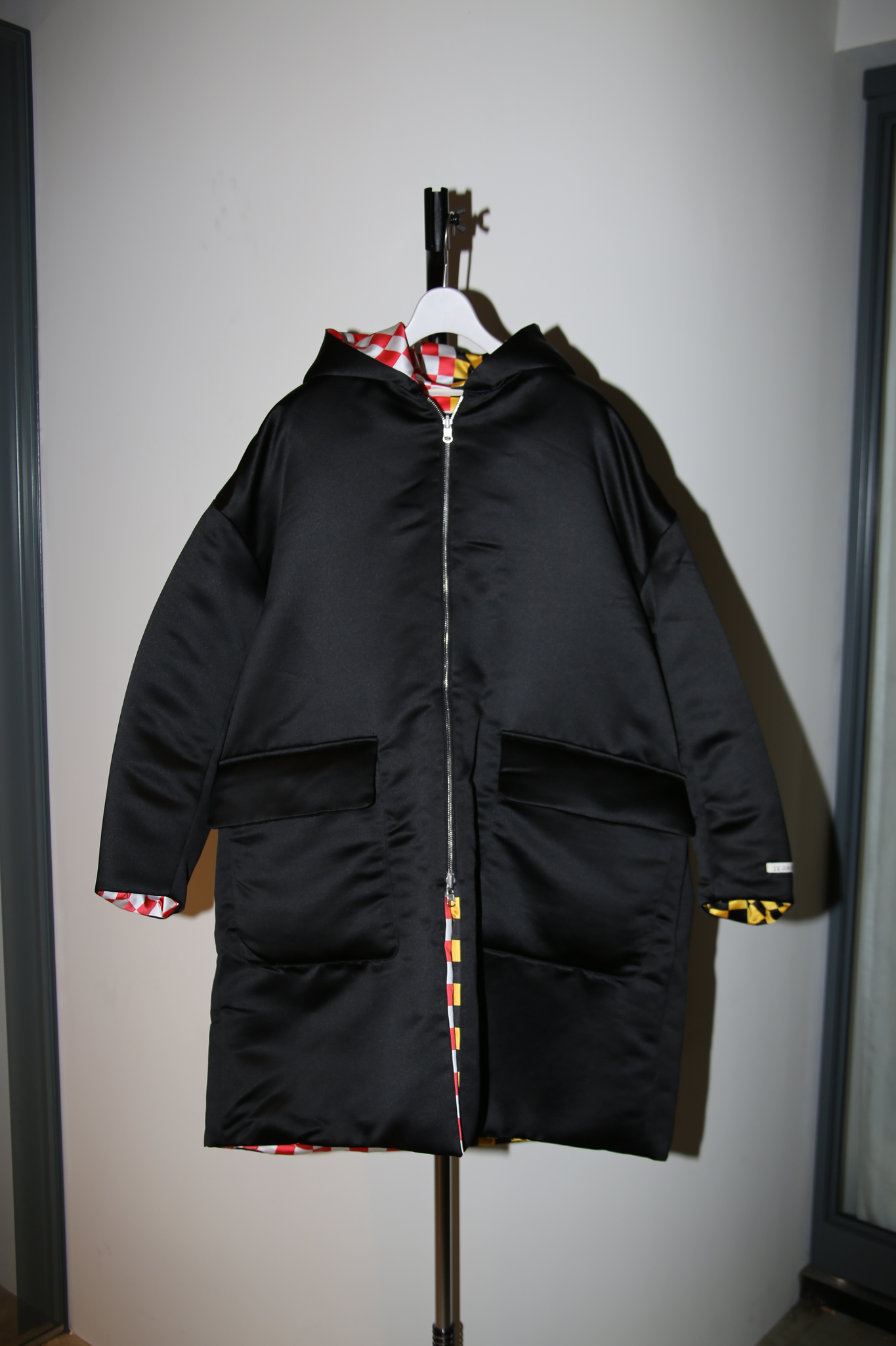 TSTS_DUALITY PADDED COAT REVERSIBLE IN CHECKER FLAG