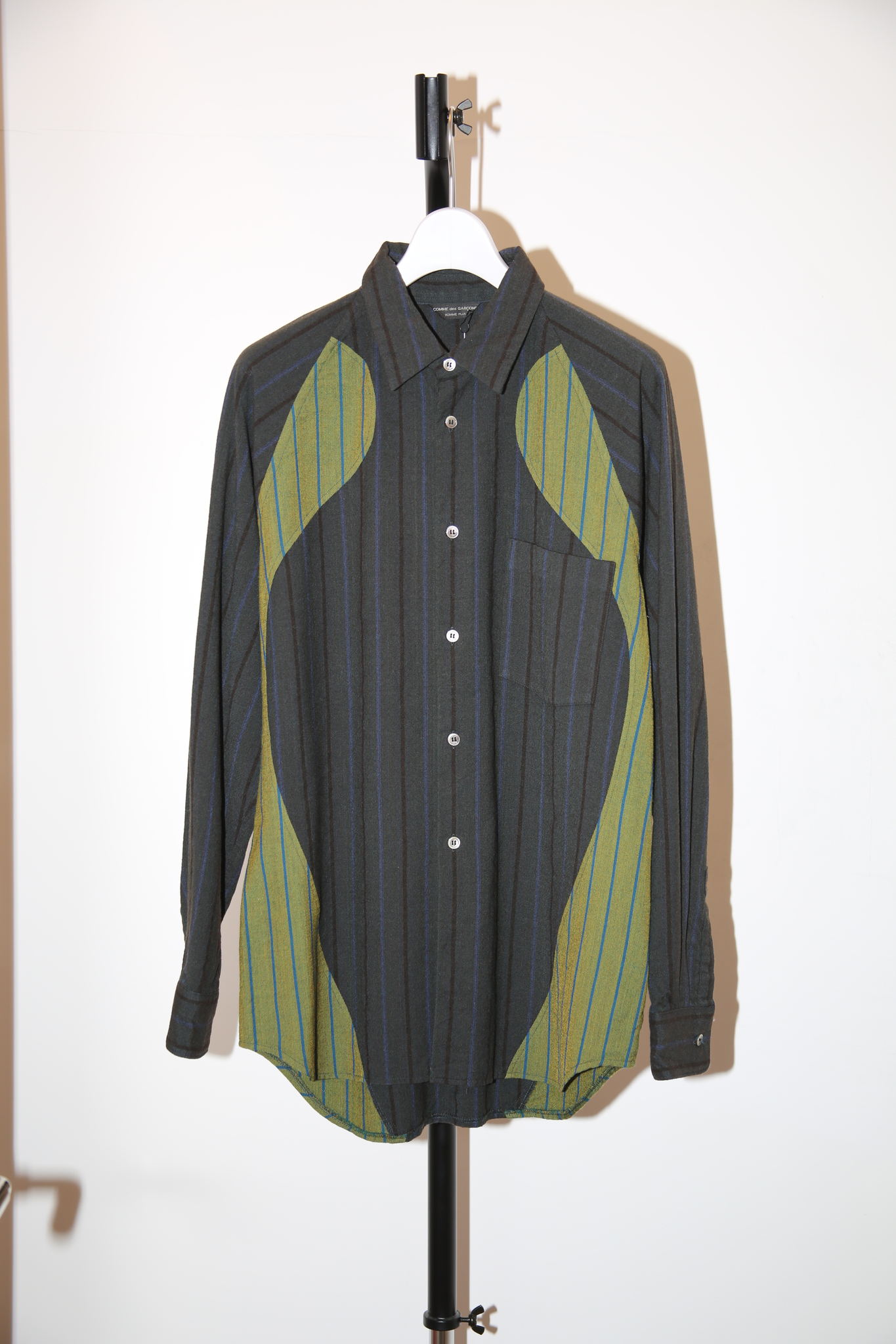 2003 COMME DES GARCONS HOMME PLUS / CURVE PATTTERN WOOL SHIRT