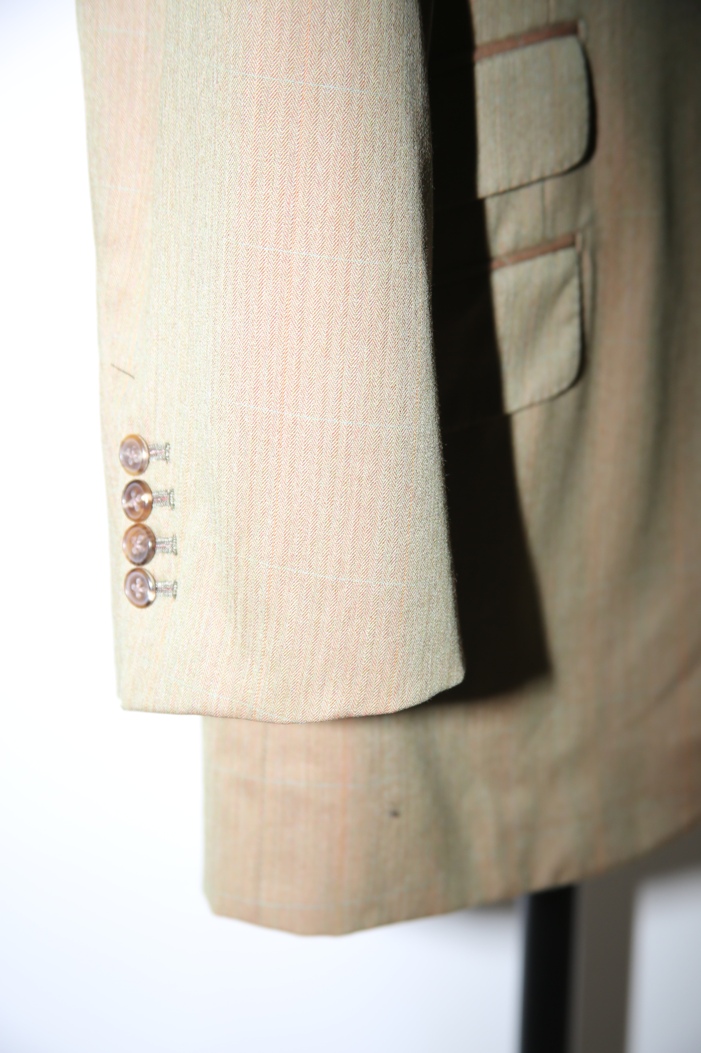 2000 HERMES / IRIDESCENT TAILORED JACKET.IN SUPER 100 WOOL