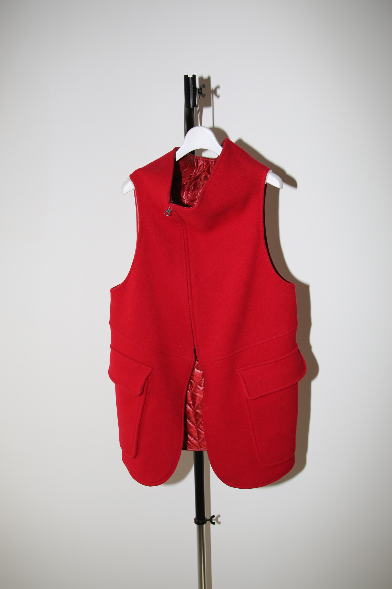 2000 EMPOLIO ARMANI / REVERSIBLE MELTON WAIST COAT WITH QUILTING LINER