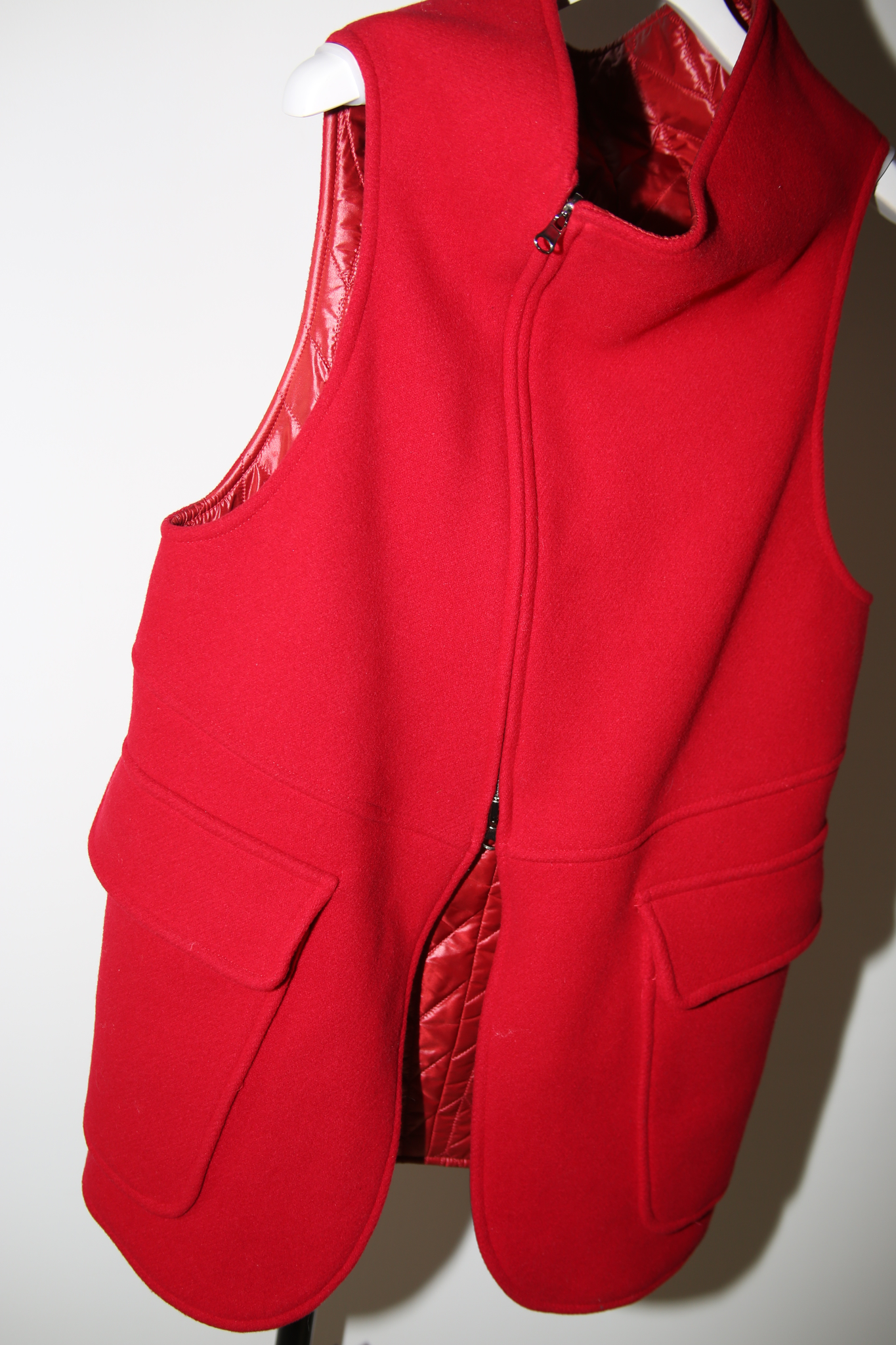 2000 EMPOLIO ARMANI / REVERSIBLE MELTON WAIST COAT WITH QUILTING LINER