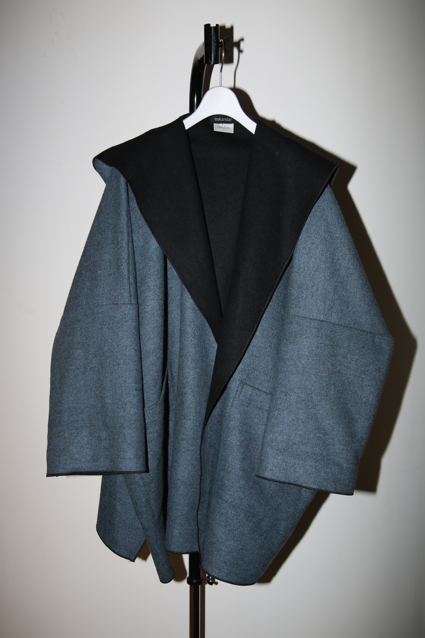 1990 ESKANDAR / CASHMERE WOOL RIVER COAT IN PETROL BLUE