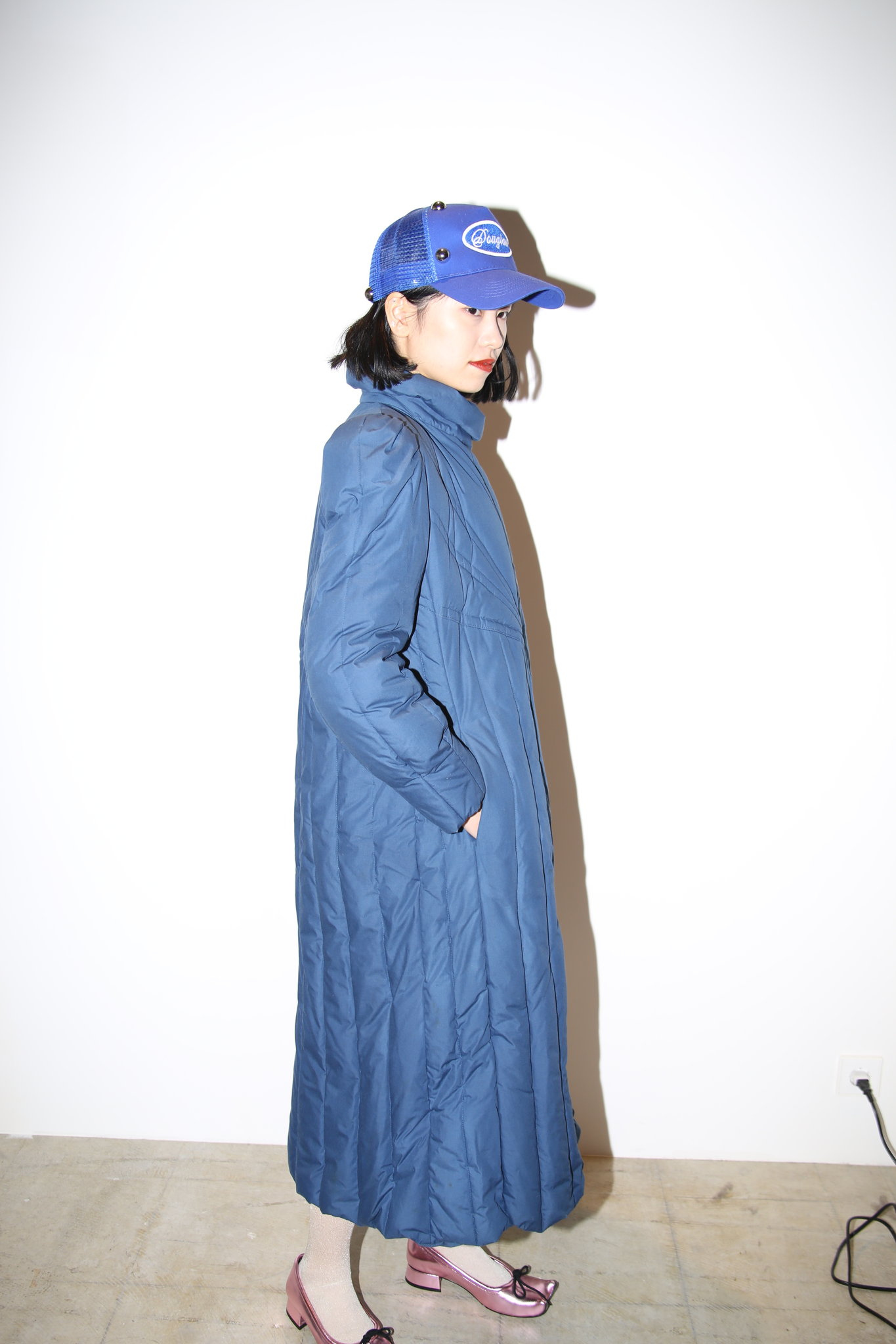 1980 VINTAGE / VICTRIAN DOWN COAT WITH PUFF SLEEVE
