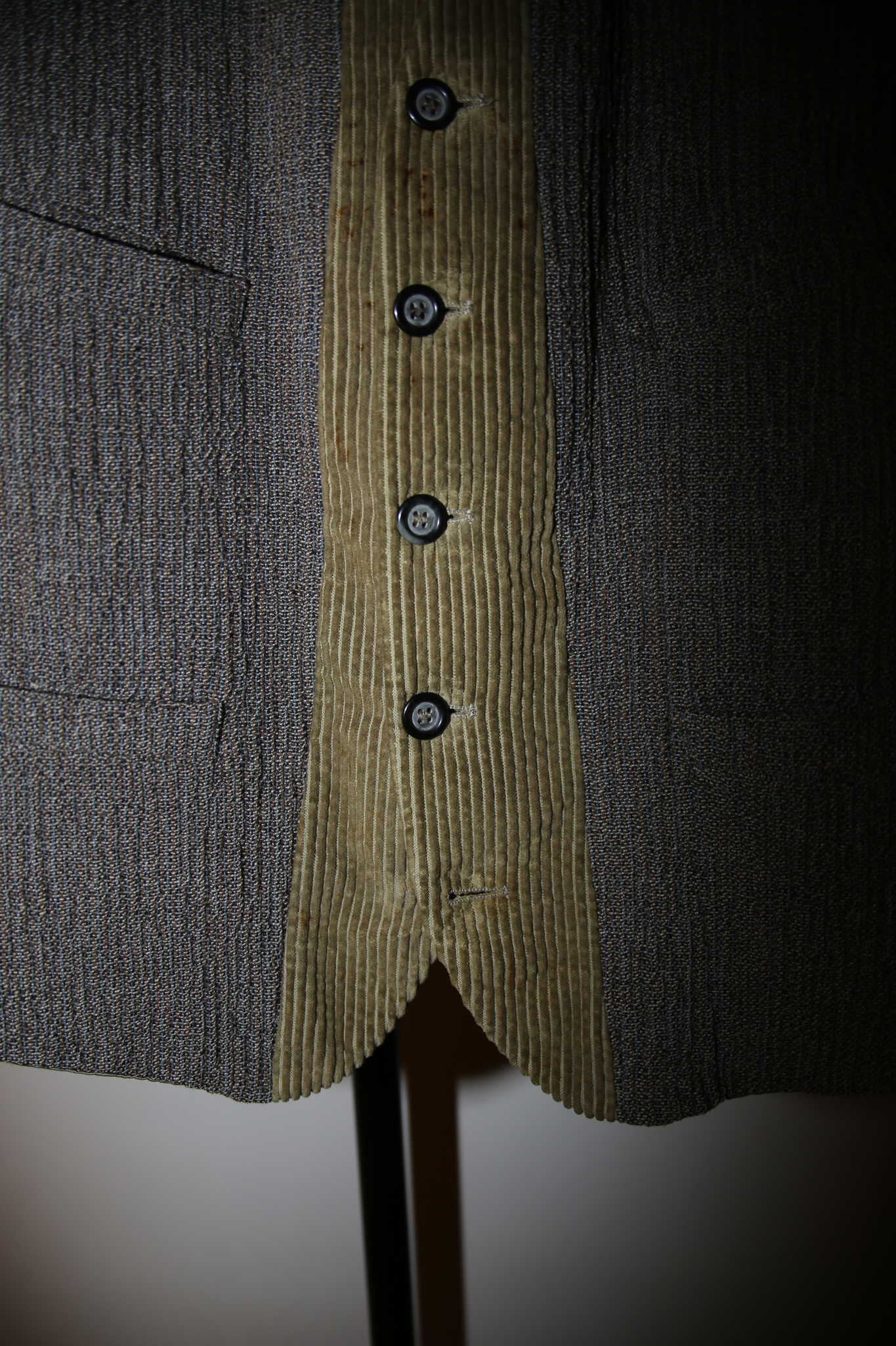 1990 EMPOLIO ARMANI / CORDUROY OUTER VEST WITH SATIN