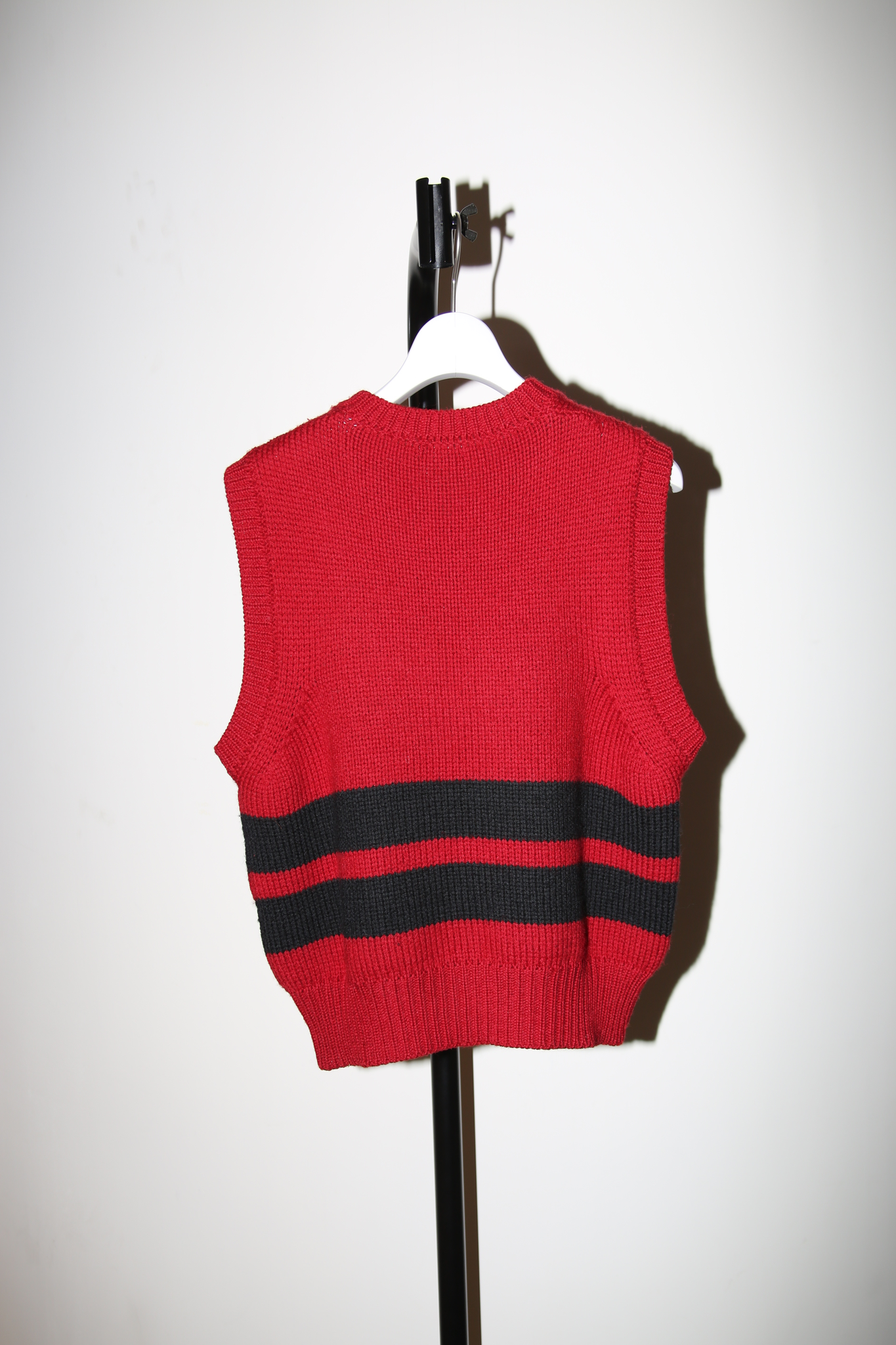 2000 DRIES VAN NOTEN / WOOL KNIT VEST WITH STRIPE