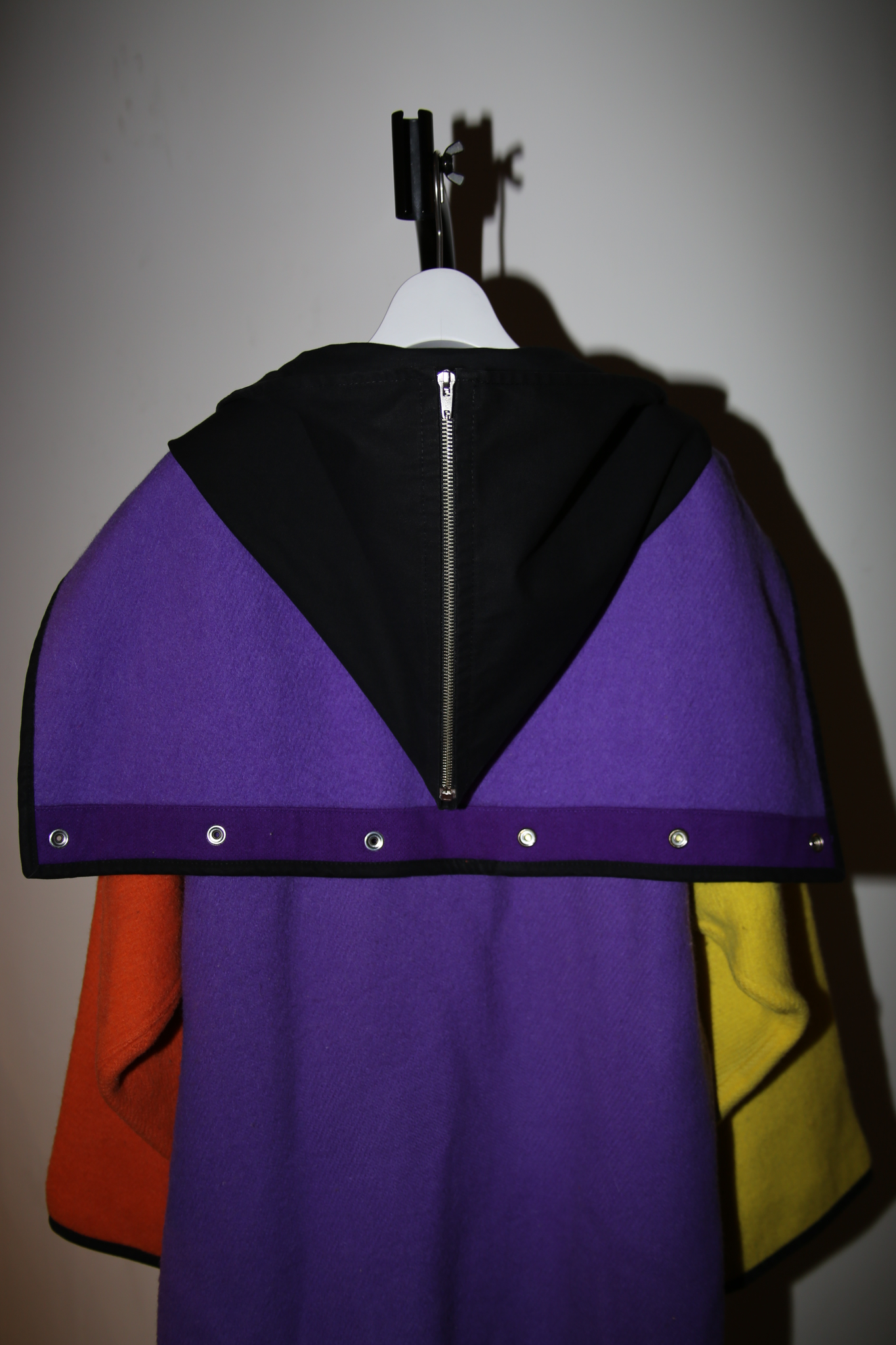 1990 JC DE CASTELBAJAC / MULTI STRIPE BLANKET COAT WITH SAILOR HOODIE