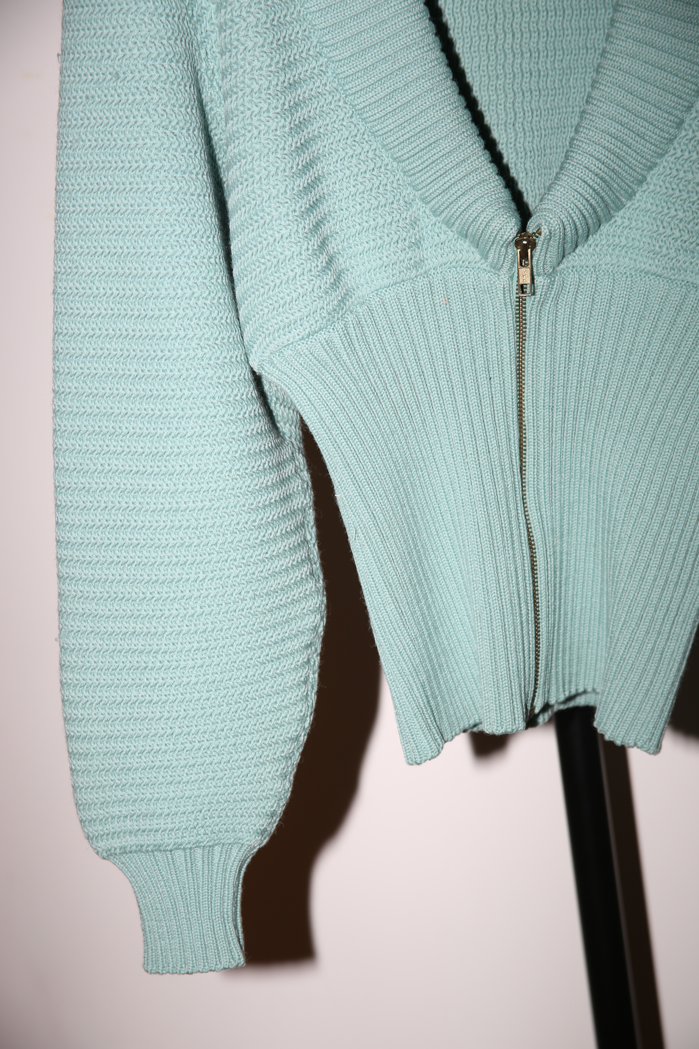 1986 ALAIA / CHUNKY KNIT BLOUSON IN MINT