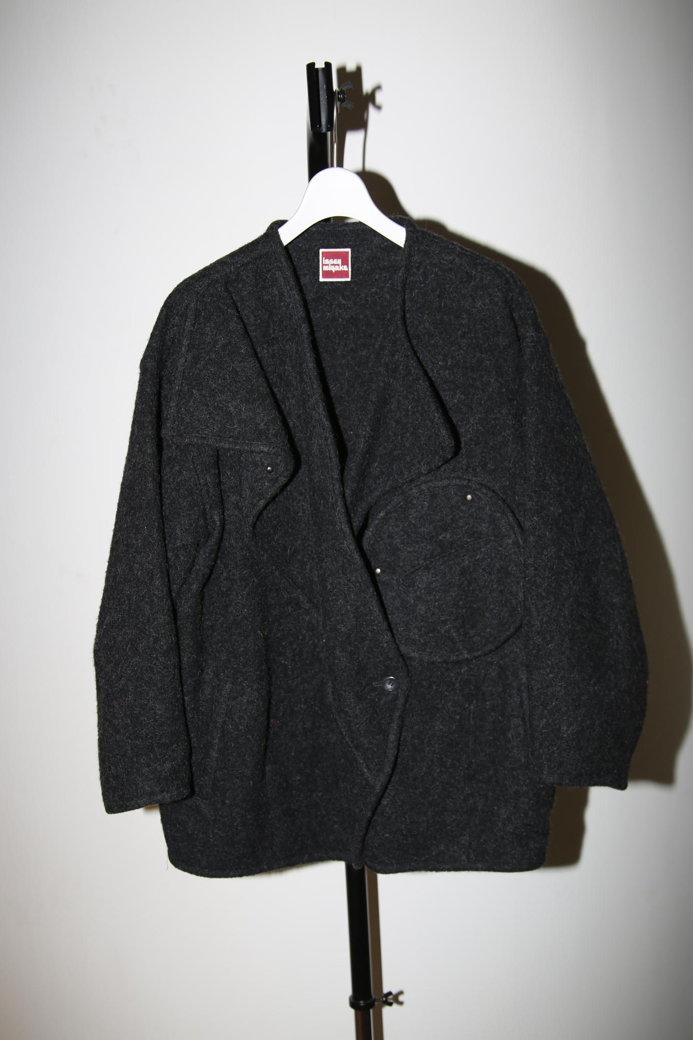 1970 ISSEY MIYAKE / BLANKET WOOL JACKET WITH CIRCLE POCKET