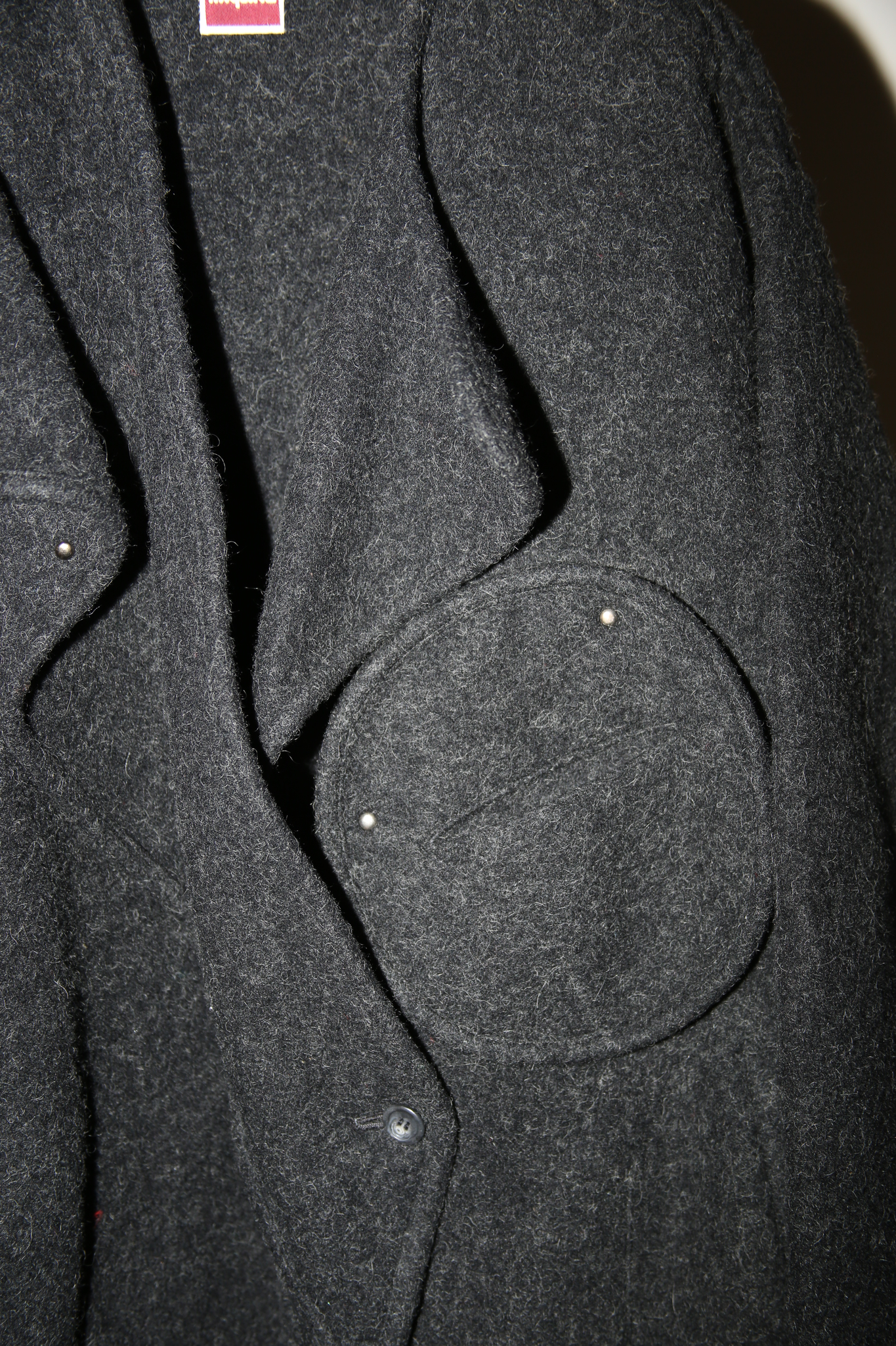 1970 ISSEY MIYAKE / BLANKET WOOL JACKET WITH CIRCLE POCKET