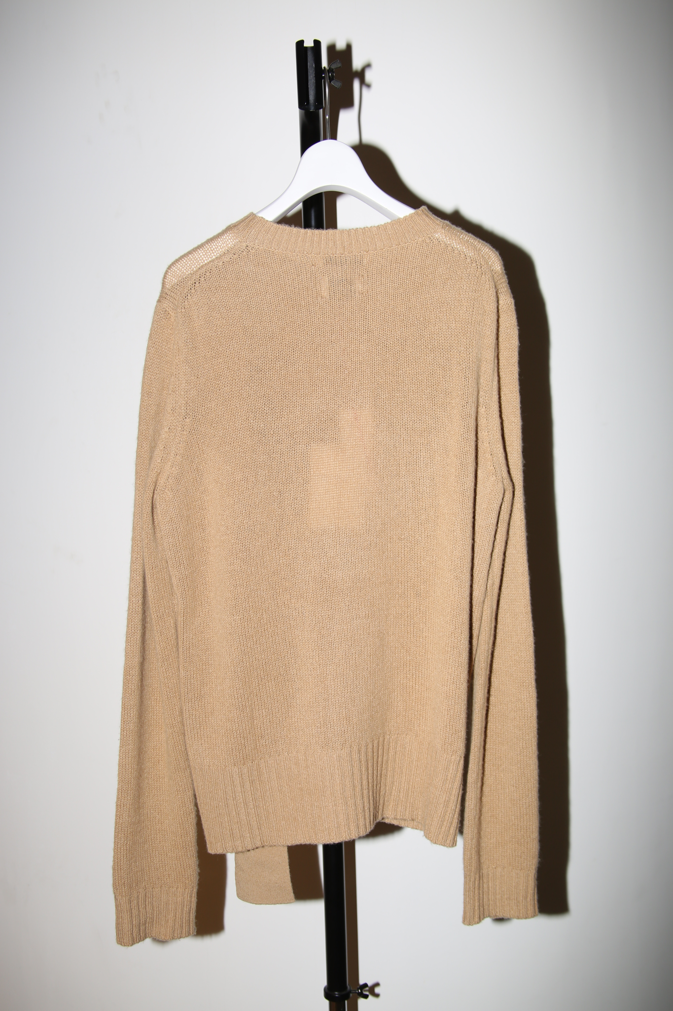 2019 BOTTEGA VENETA / INTRECCIATO CASHMERE SWEATER IN CAMEL