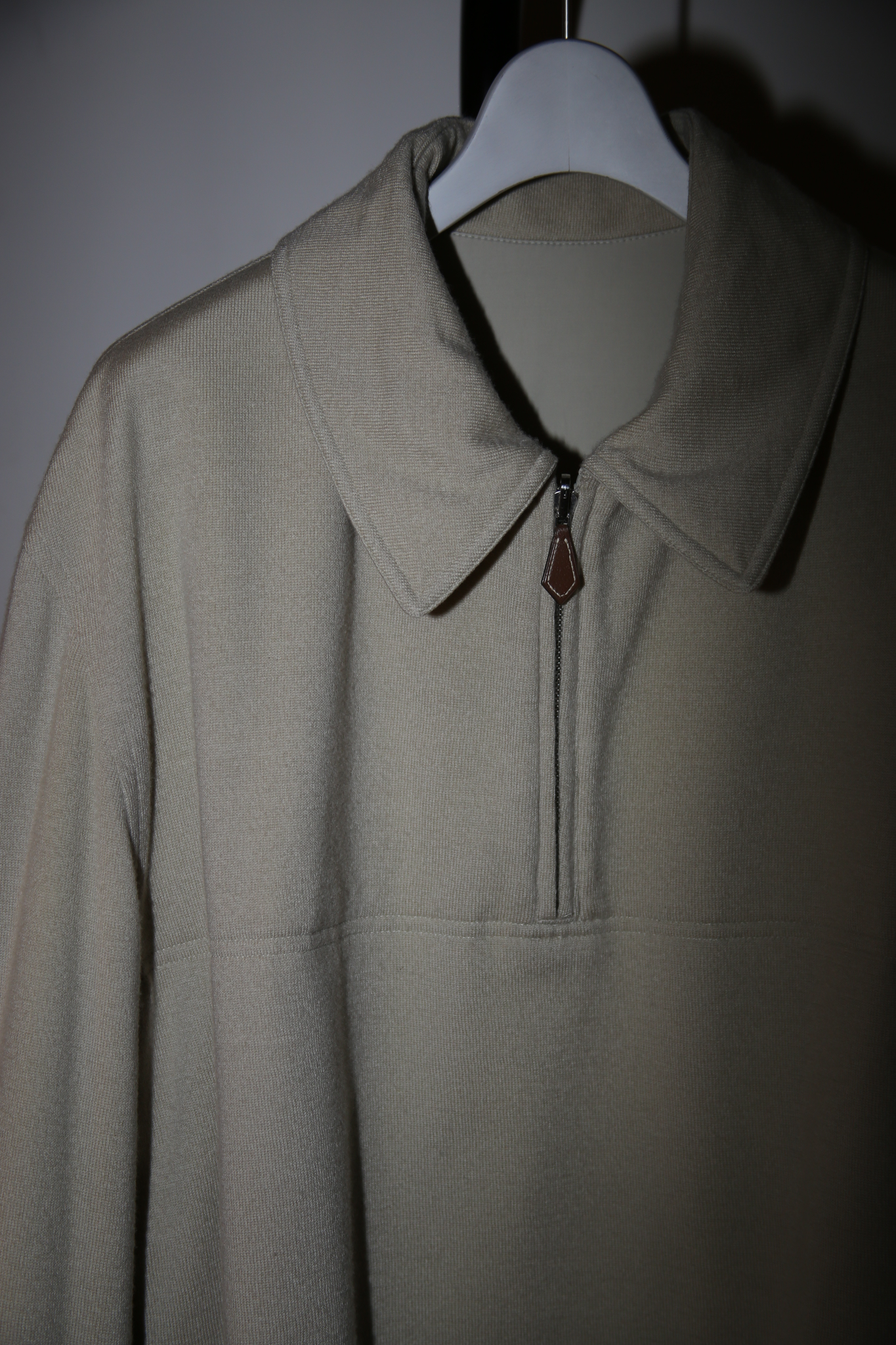 2000 HERMES / REVERSIBLE PULLOVER JACKET : CASHMERE KNIT × WATER PROOF NYLON