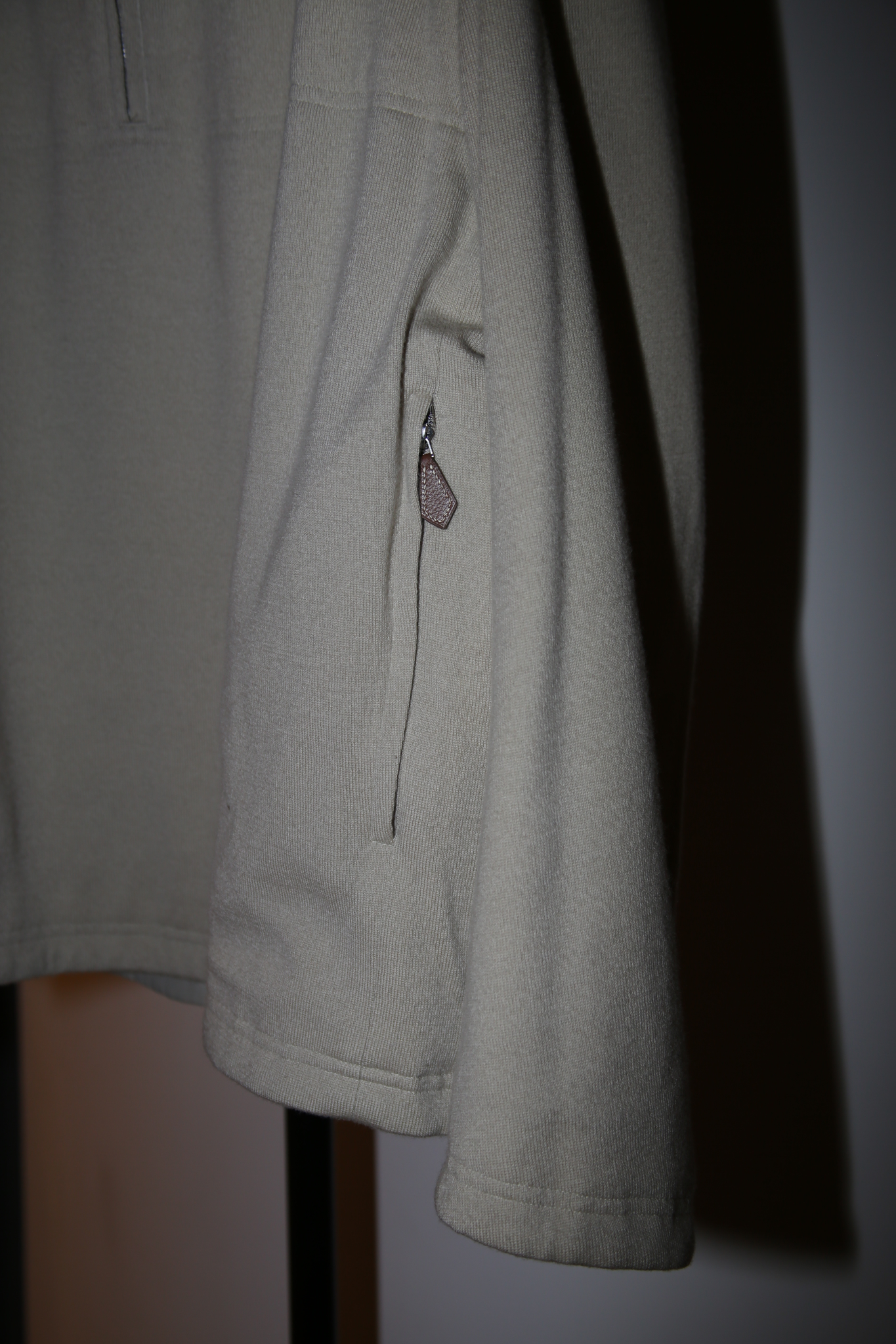 2000 HERMES / REVERSIBLE PULLOVER JACKET : CASHMERE KNIT × WATER PROOF NYLON