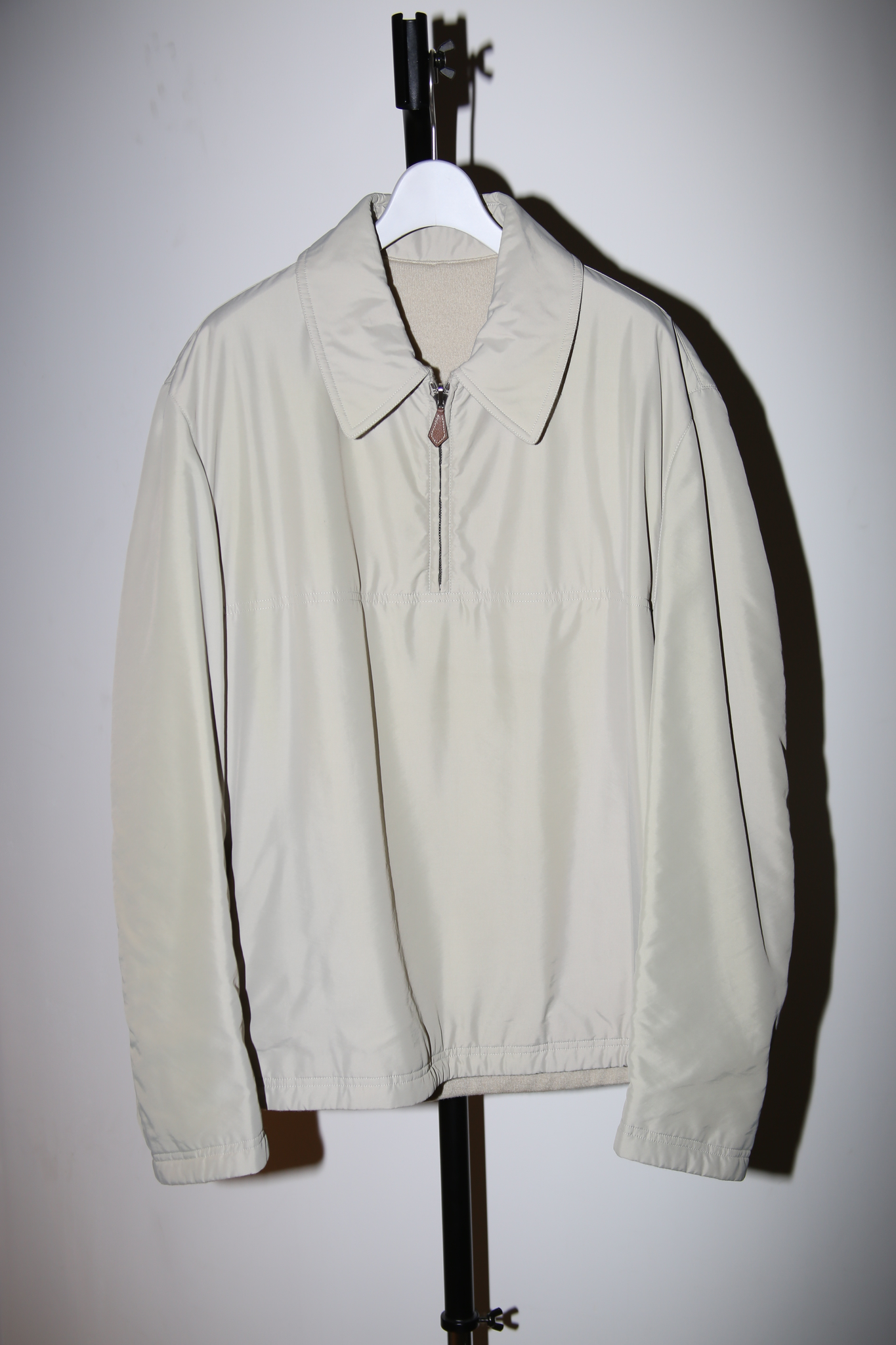 2000 HERMES / REVERSIBLE PULLOVER JACKET : CASHMERE KNIT × WATER PROOF NYLON