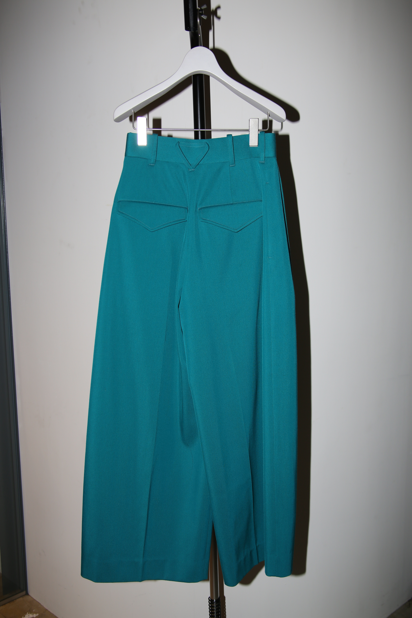 2021 BOTTEGA VENETA / DEEP PLEATED WIDE LEG TROUSER IN TEAL