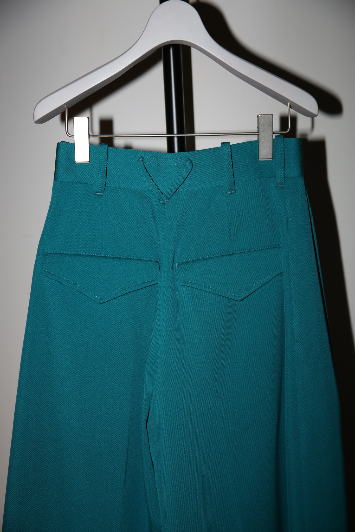 2021 BOTTEGA VENETA / DEEP PLEATED WIDE LEG TROUSER IN TEAL