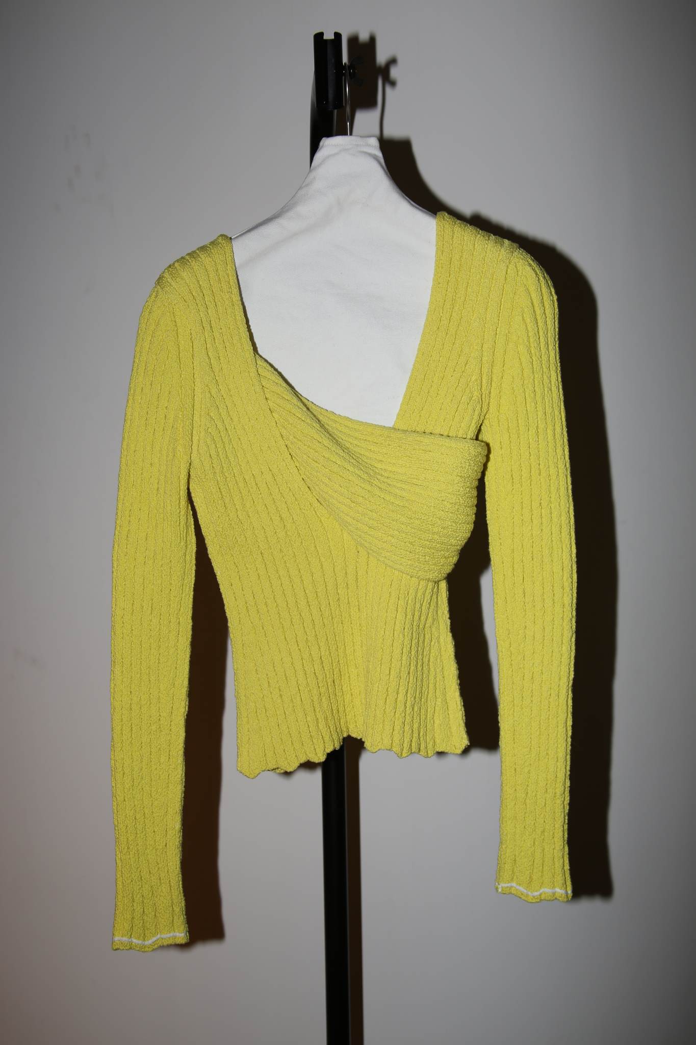 2020 BOTTEGA VENETA / INTRECCIATO COTTON BOUCLE SWEATER IN YELLOW